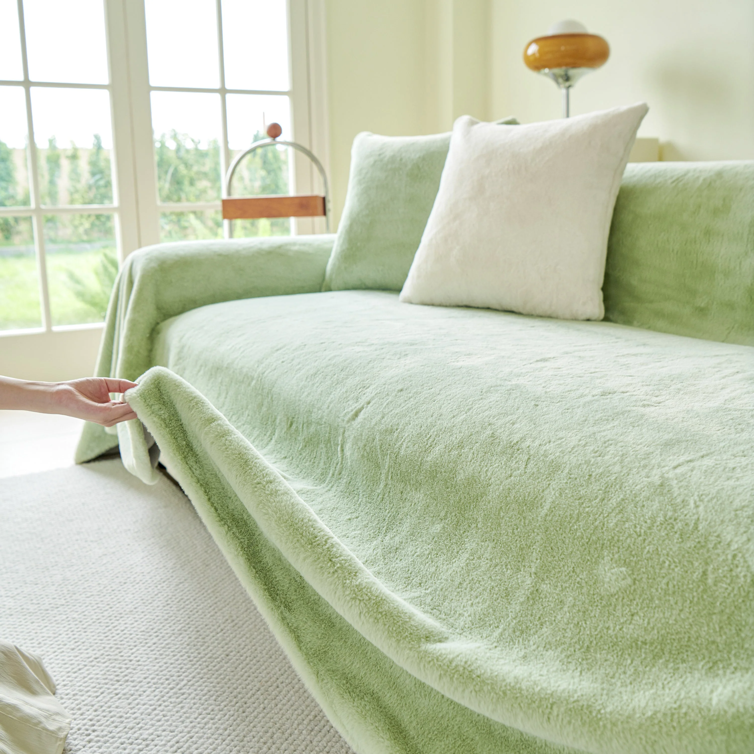 Faux Fur Smooth Plush Comfy Couch Covers, Soft Thicked Durable Blankets and Throws for Sofas - Image 37