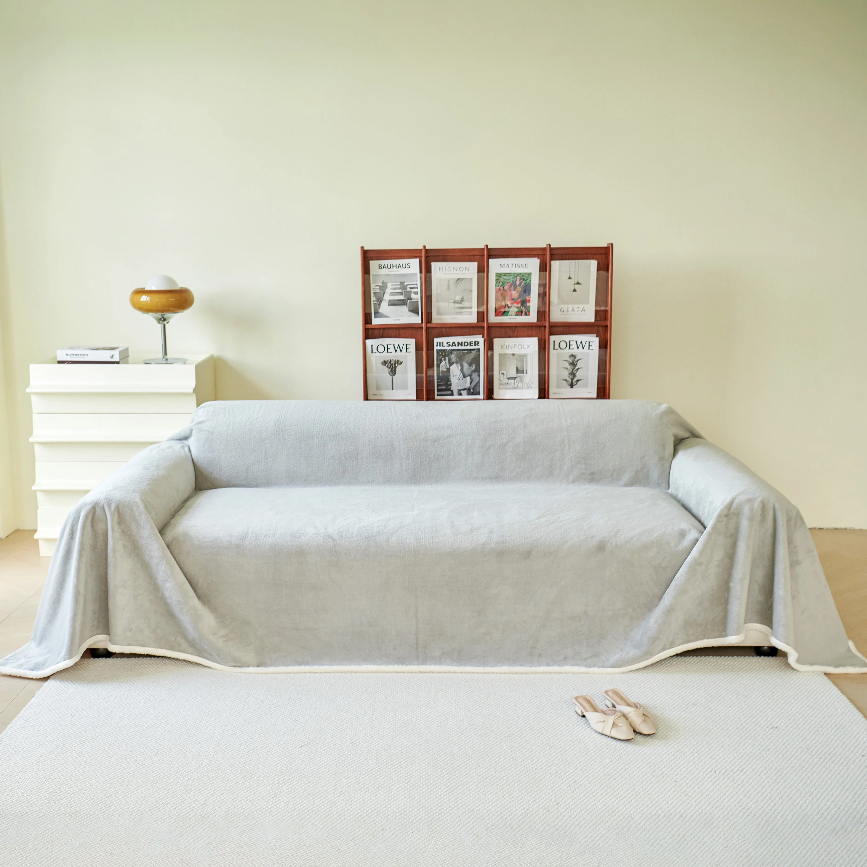 Faux Fur Smooth Plush Comfy Couch Covers, Soft Thicked Durable Blankets and Throws for Sofas - Image 40