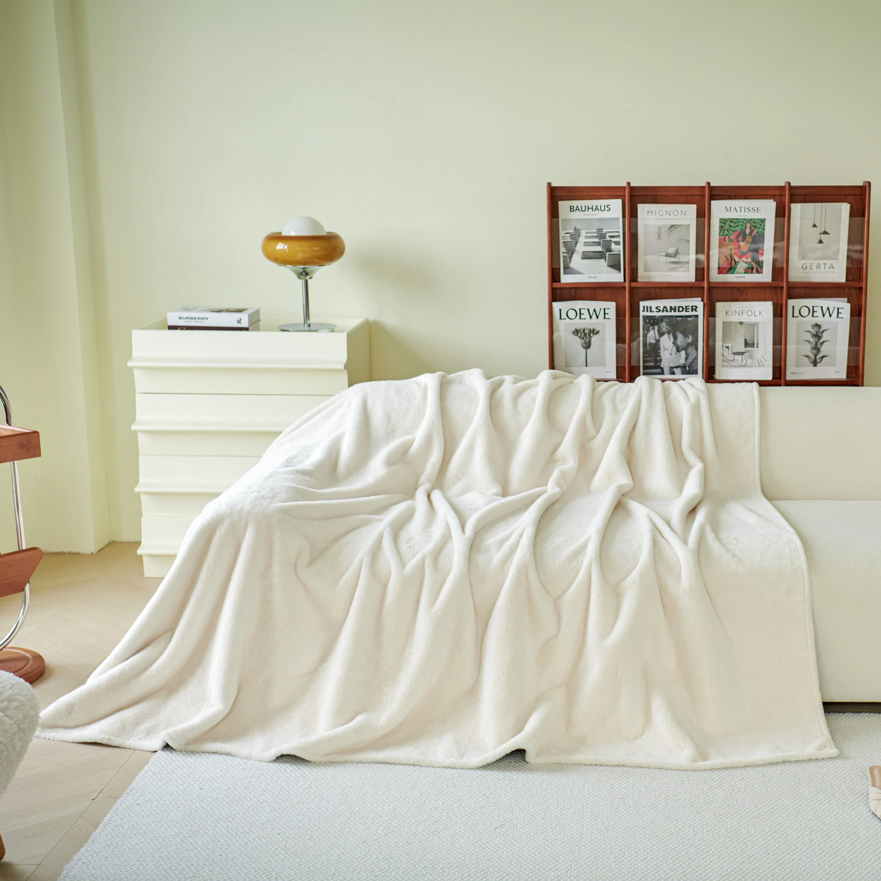 Faux Fur Smooth Plush Comfy Couch Covers, Soft Thicked Durable Blankets and Throws for Sofas - Image 46