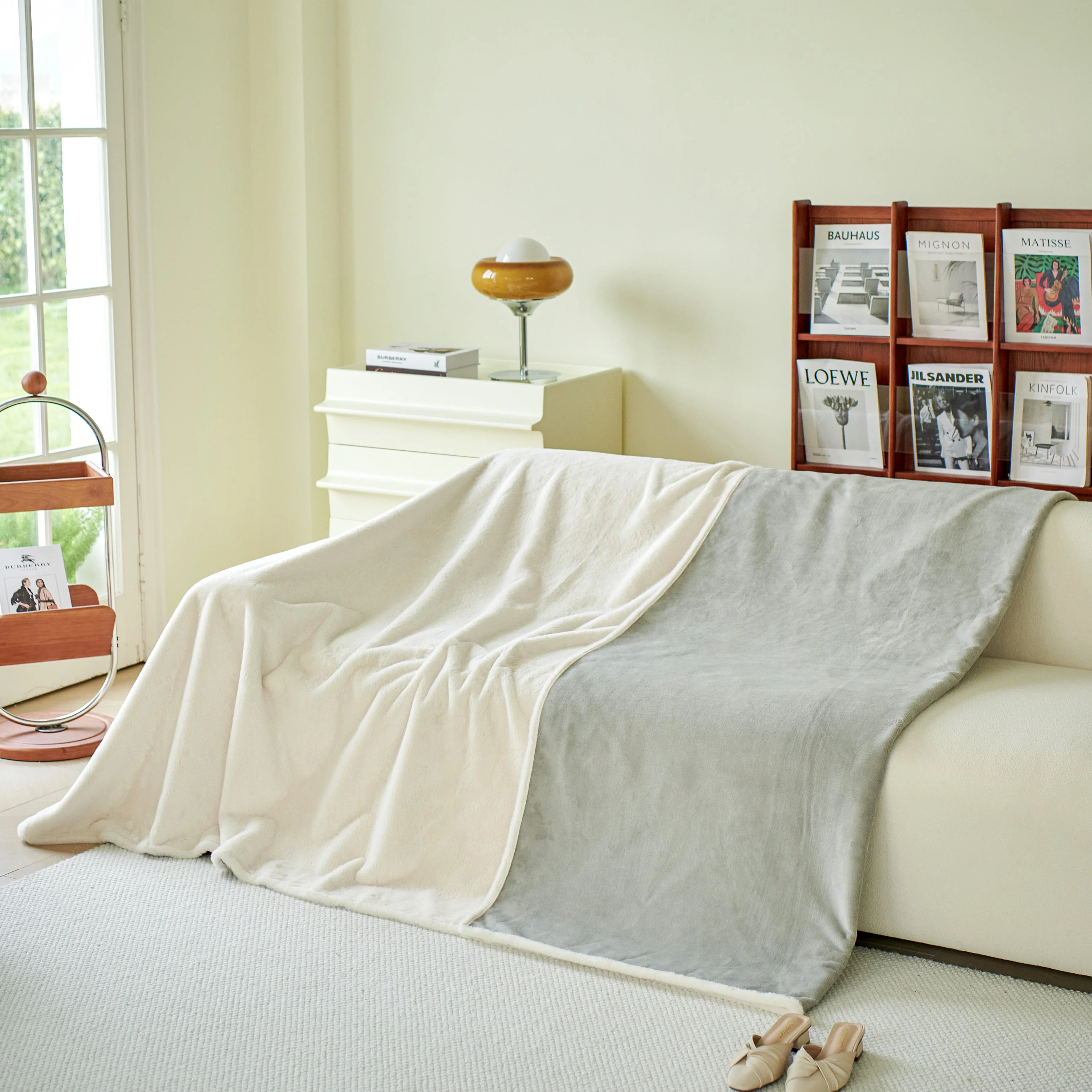 Faux Fur Smooth Plush Comfy Couch Covers, Soft Thicked Durable Blankets and Throws for Sofas - Image 56