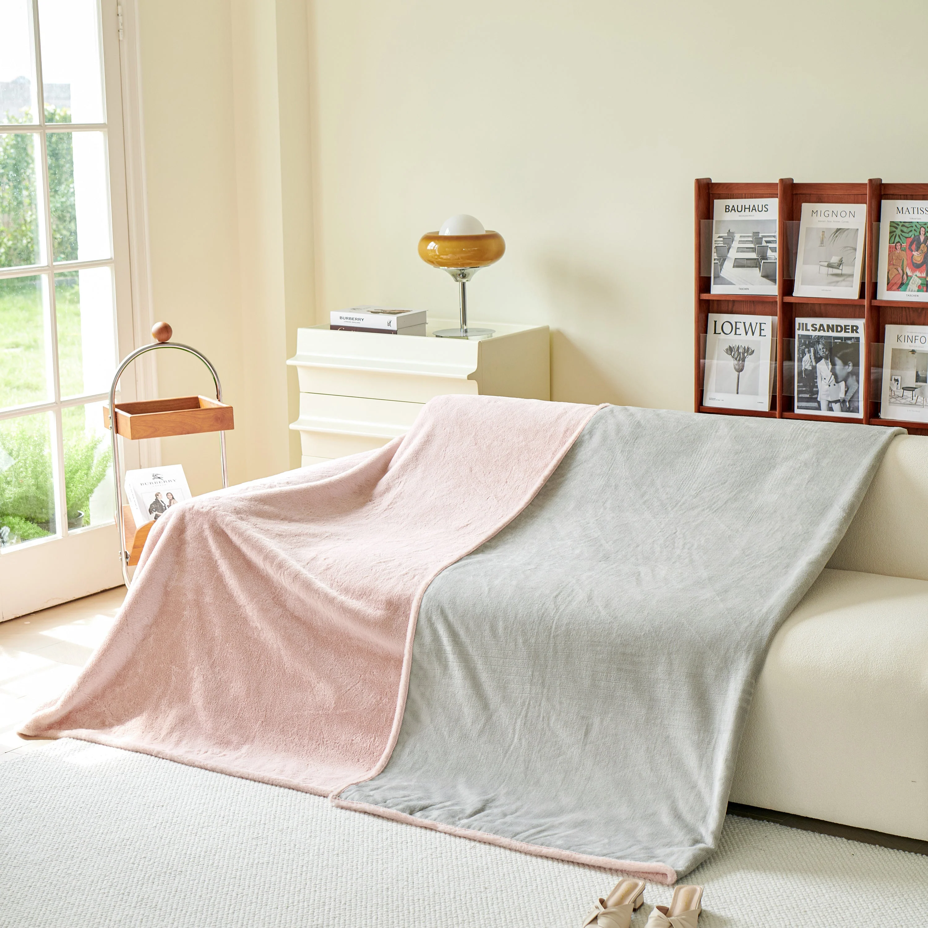 Faux Fur Smooth Plush Comfy Couch Covers, Soft Thicked Durable Blankets and Throws for Sofas - Image 78