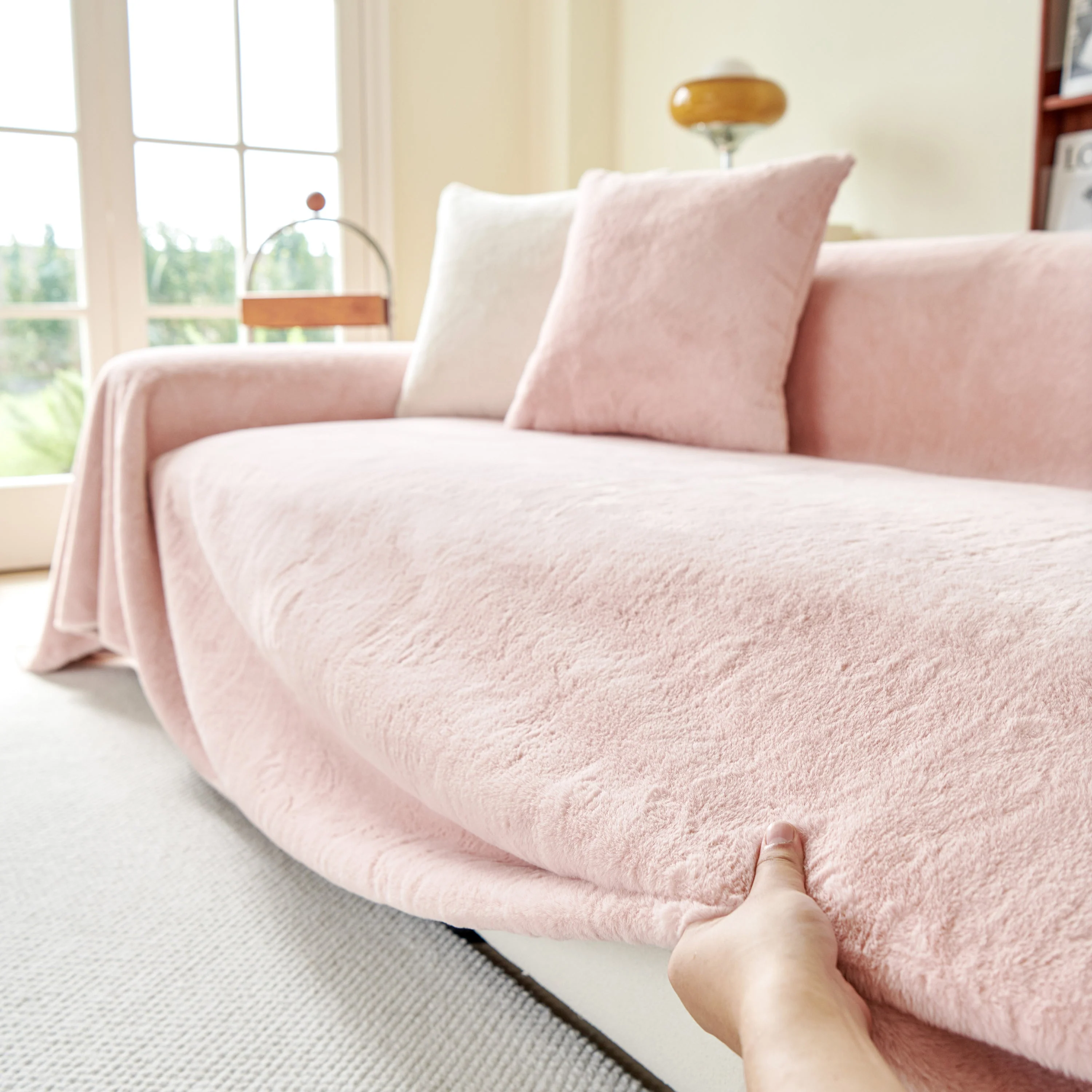 Faux Fur Smooth Plush Comfy Couch Covers, Soft Thicked Durable Blankets and Throws for Sofas - Image 81