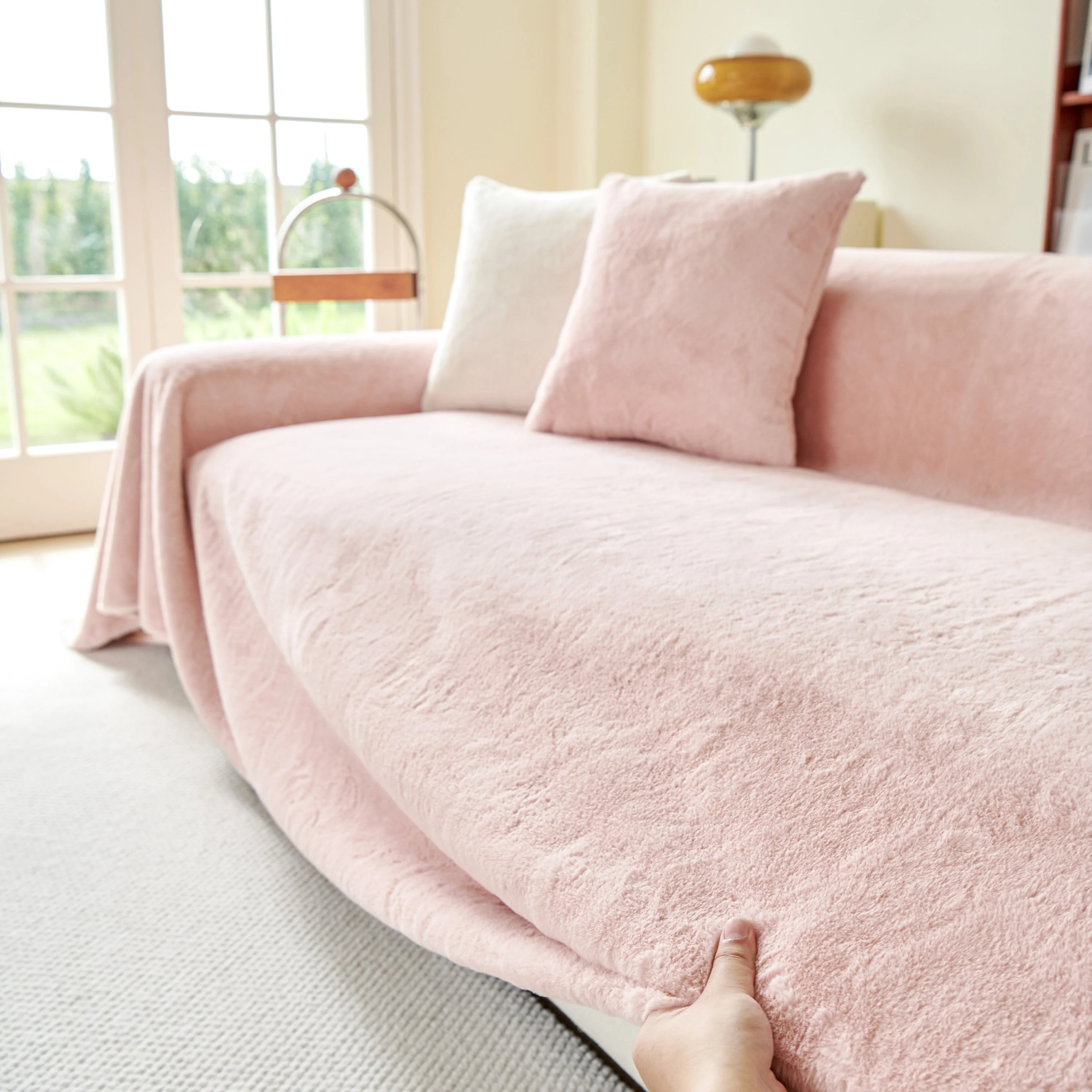 Faux Fur Smooth Plush Comfy Couch Covers, Soft Thicked Durable Blankets and Throws for Sofas - Image 82