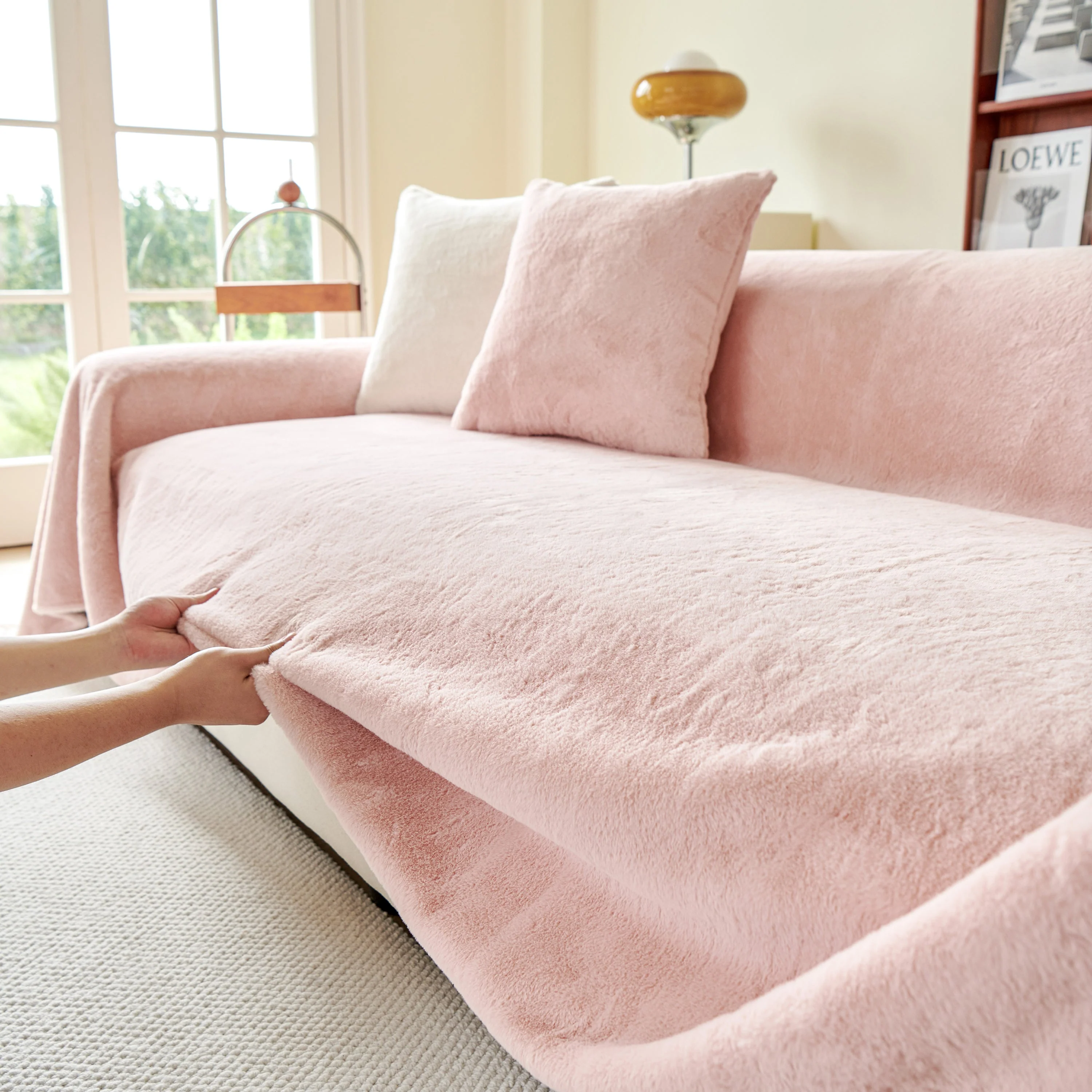 Faux Fur Smooth Plush Comfy Couch Covers, Soft Thicked Durable Blankets and Throws for Sofas - Image 83