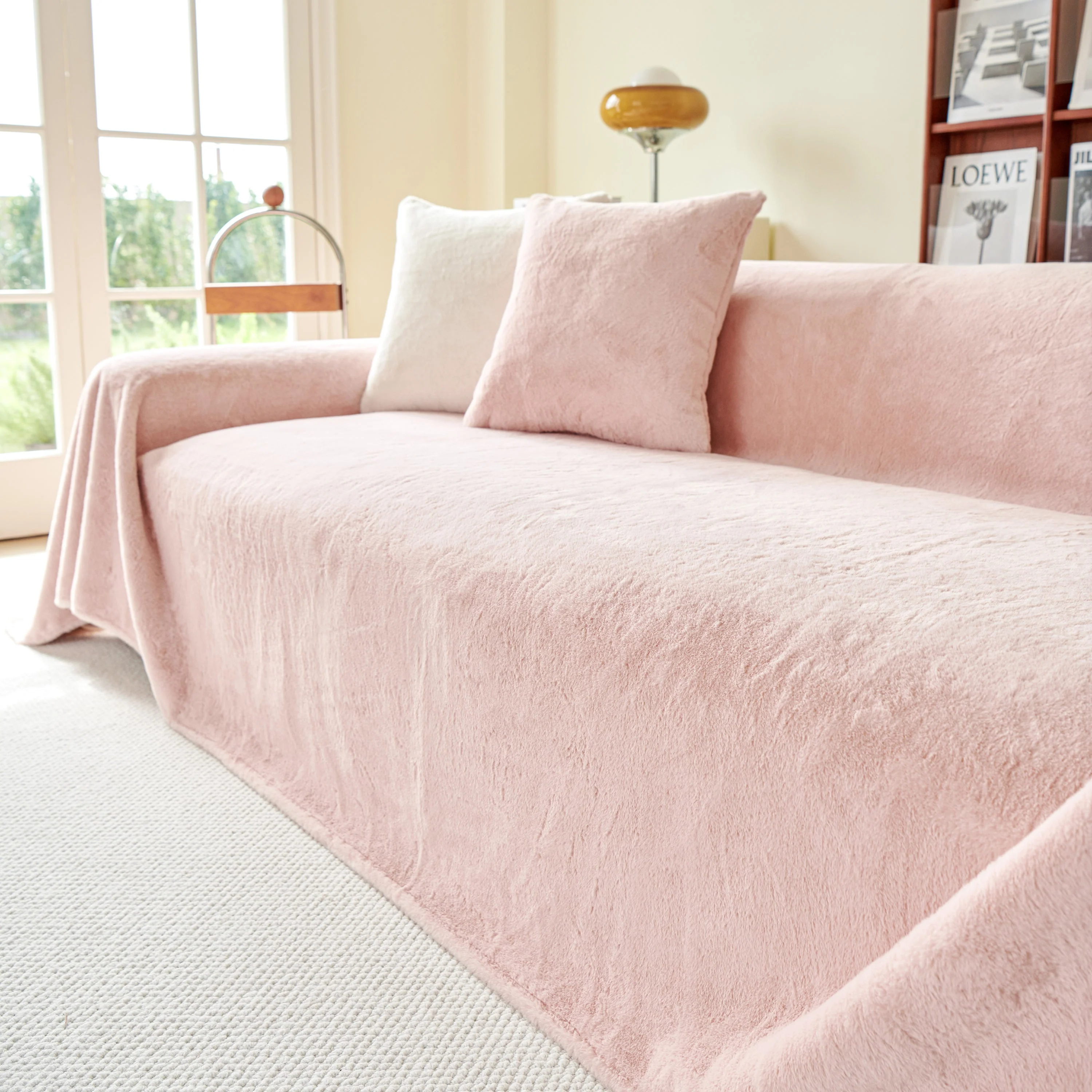 Faux Fur Smooth Plush Comfy Couch Covers, Soft Thicked Durable Blankets and Throws for Sofas - Image 84