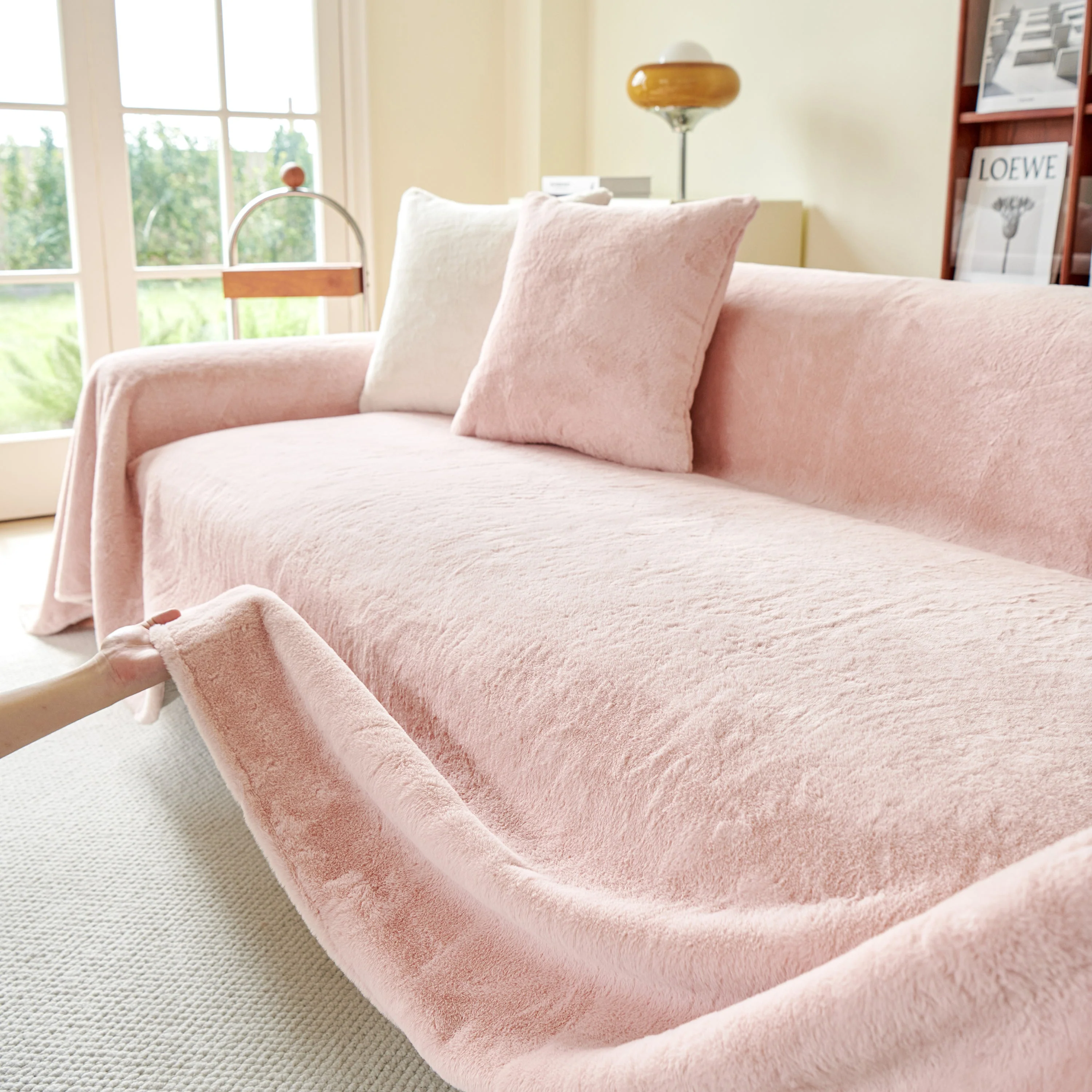 Faux Fur Smooth Plush Comfy Couch Covers, Soft Thicked Durable Blankets and Throws for Sofas - Image 87