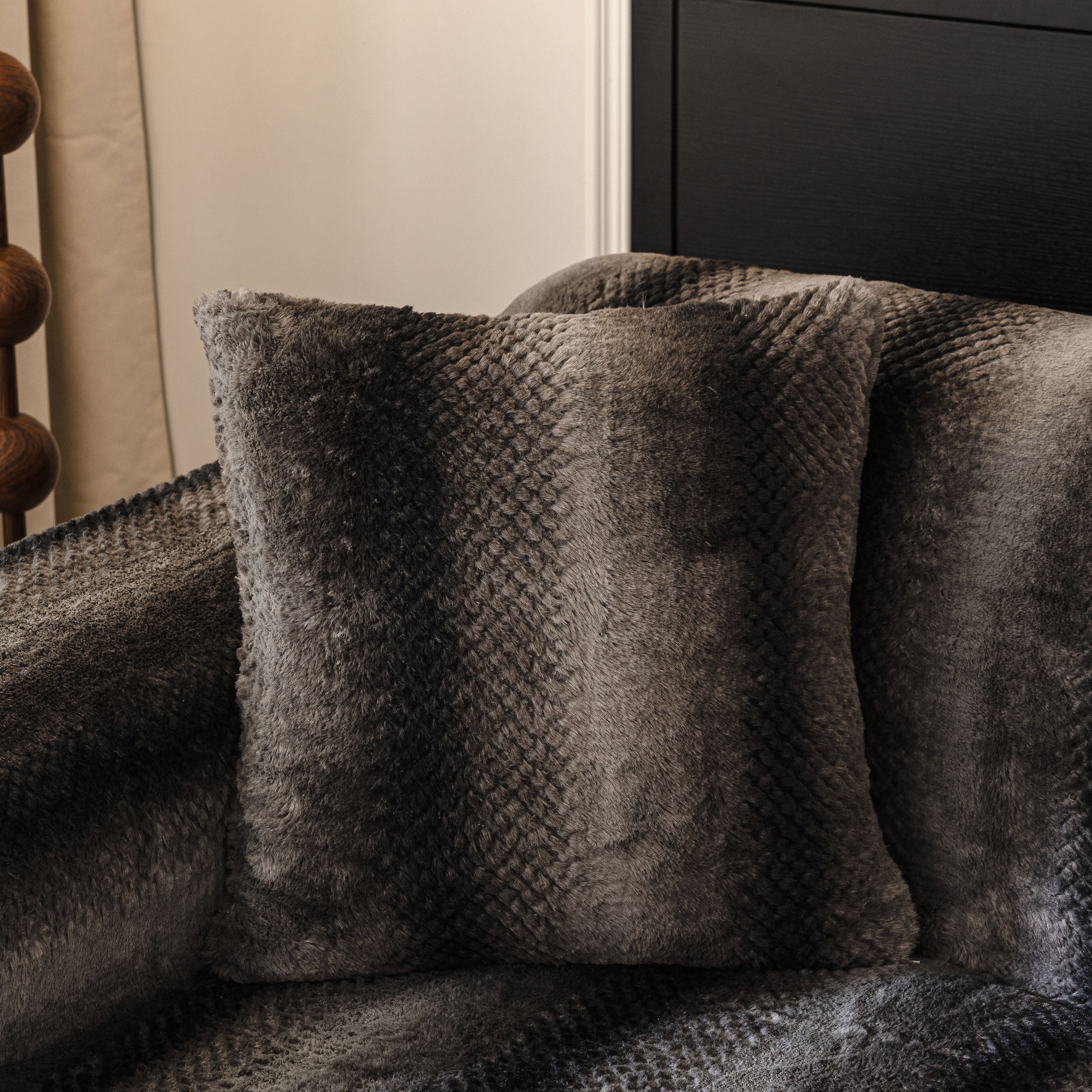 Faux Fur Sofa Cover Washable Furniture Protector for Sectional Warm & Fuzzy Slipcover - Image 34