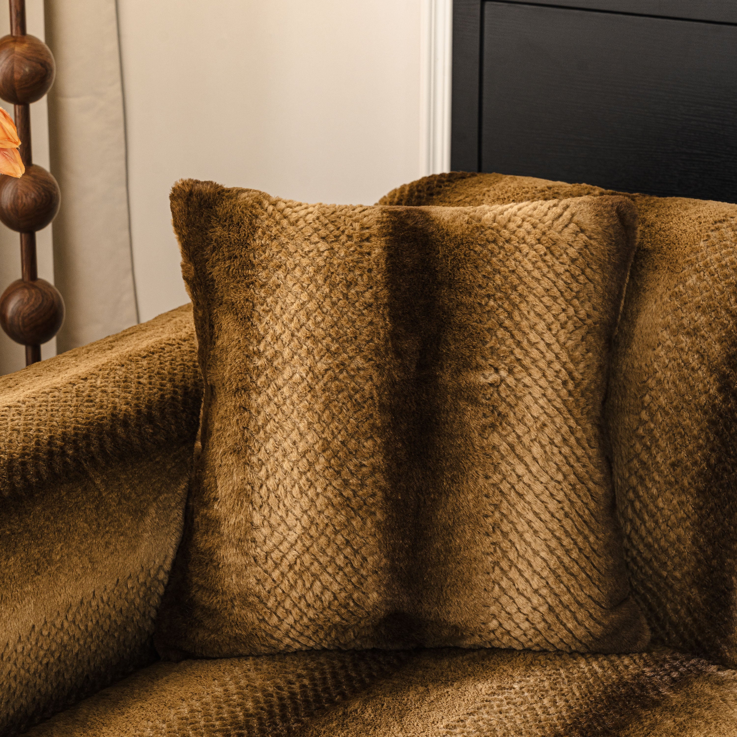 Faux Fur Sofa Cover Washable Furniture Protector for Sectional Warm & Fuzzy Slipcover - Image 73