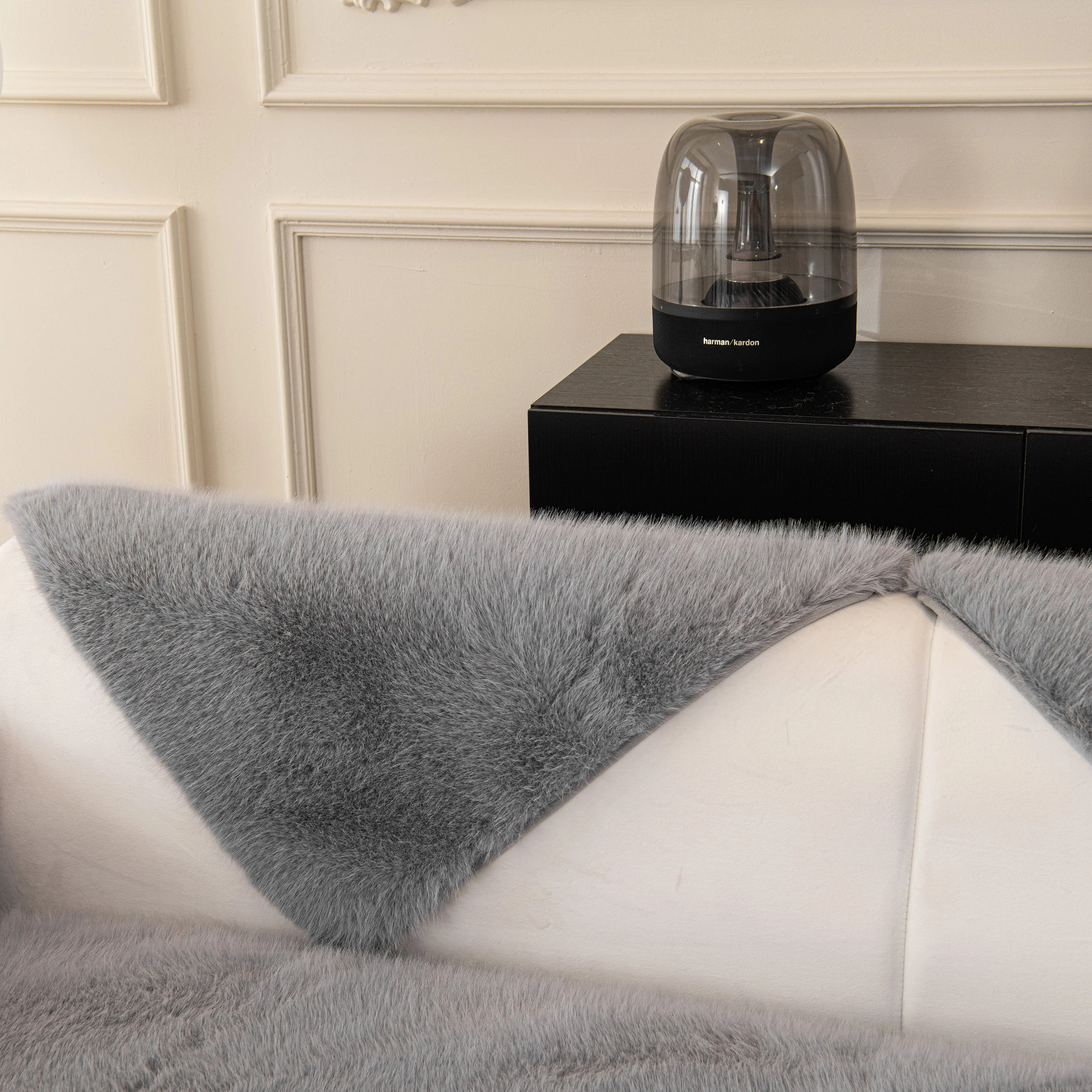 Faux Mink Velvet Luxury Fluffy Sofa Cushion, Winter Warm Thick Plush Non-slip Sofa Covers - Image 108