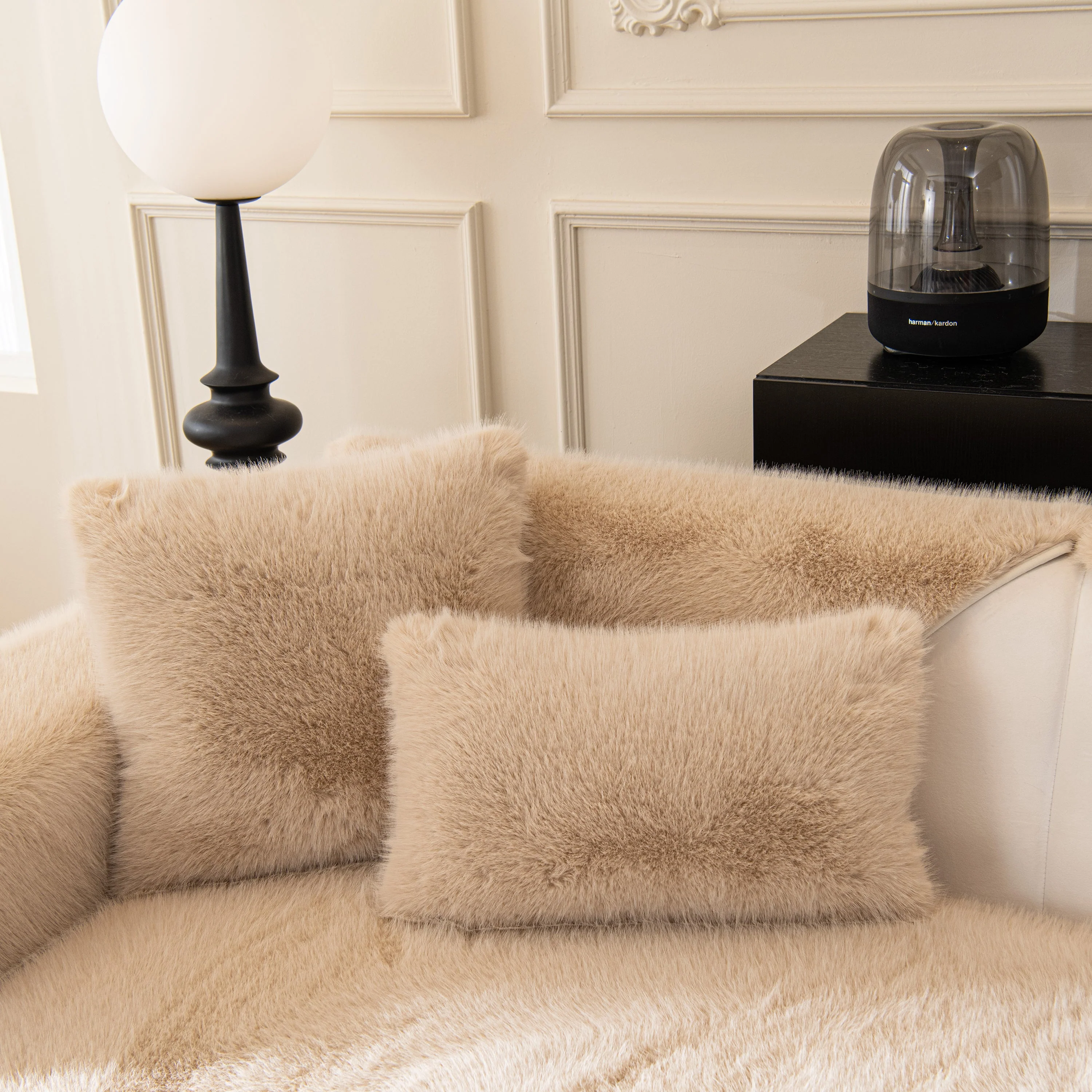 Faux Mink Velvet Luxury Fluffy Sofa Cushion, Winter Warm Thick Plush Non-slip Sofa Covers - Image 83