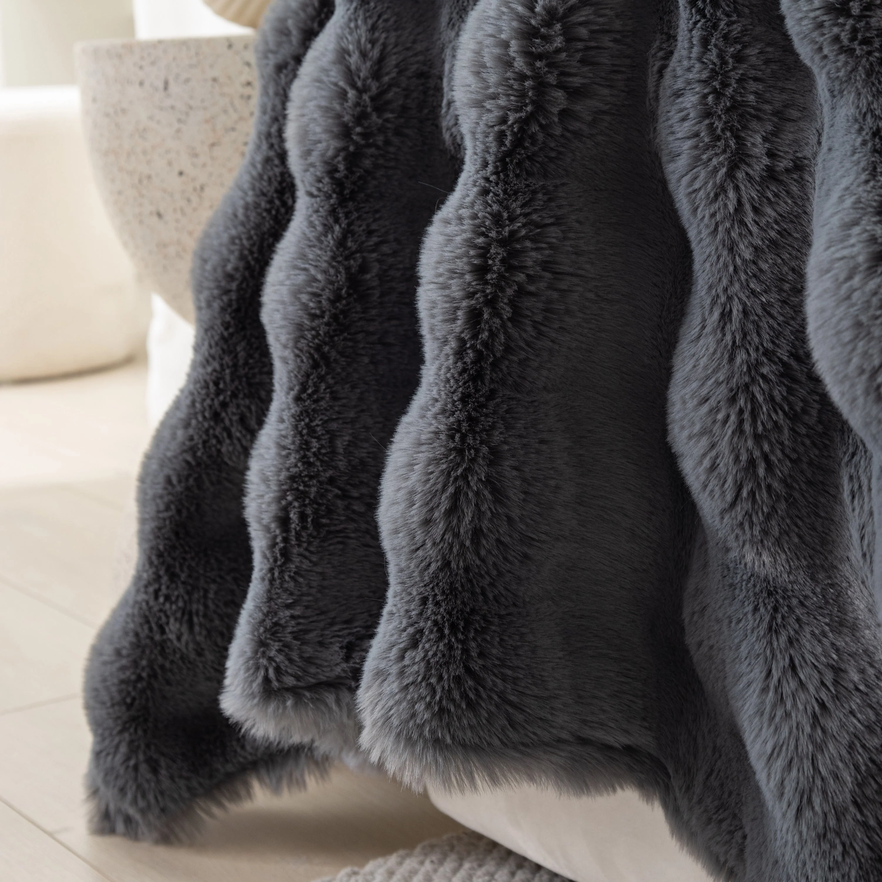 Faux Rabbit Fur Throws for Sofas, Stylish Throw Blankets for Couch and Couch Throw Cover - Image 46