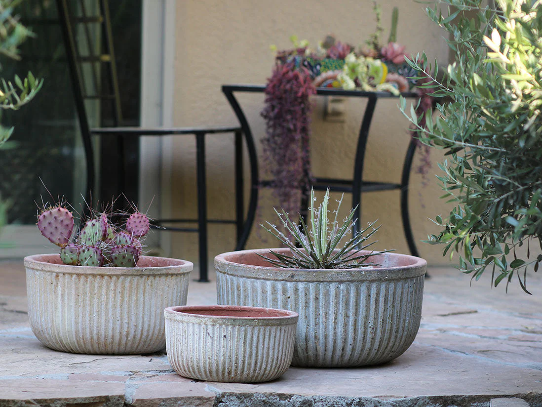 Faux Zin Can Low Planter - Set of 3 By Plantatorem - Image 3