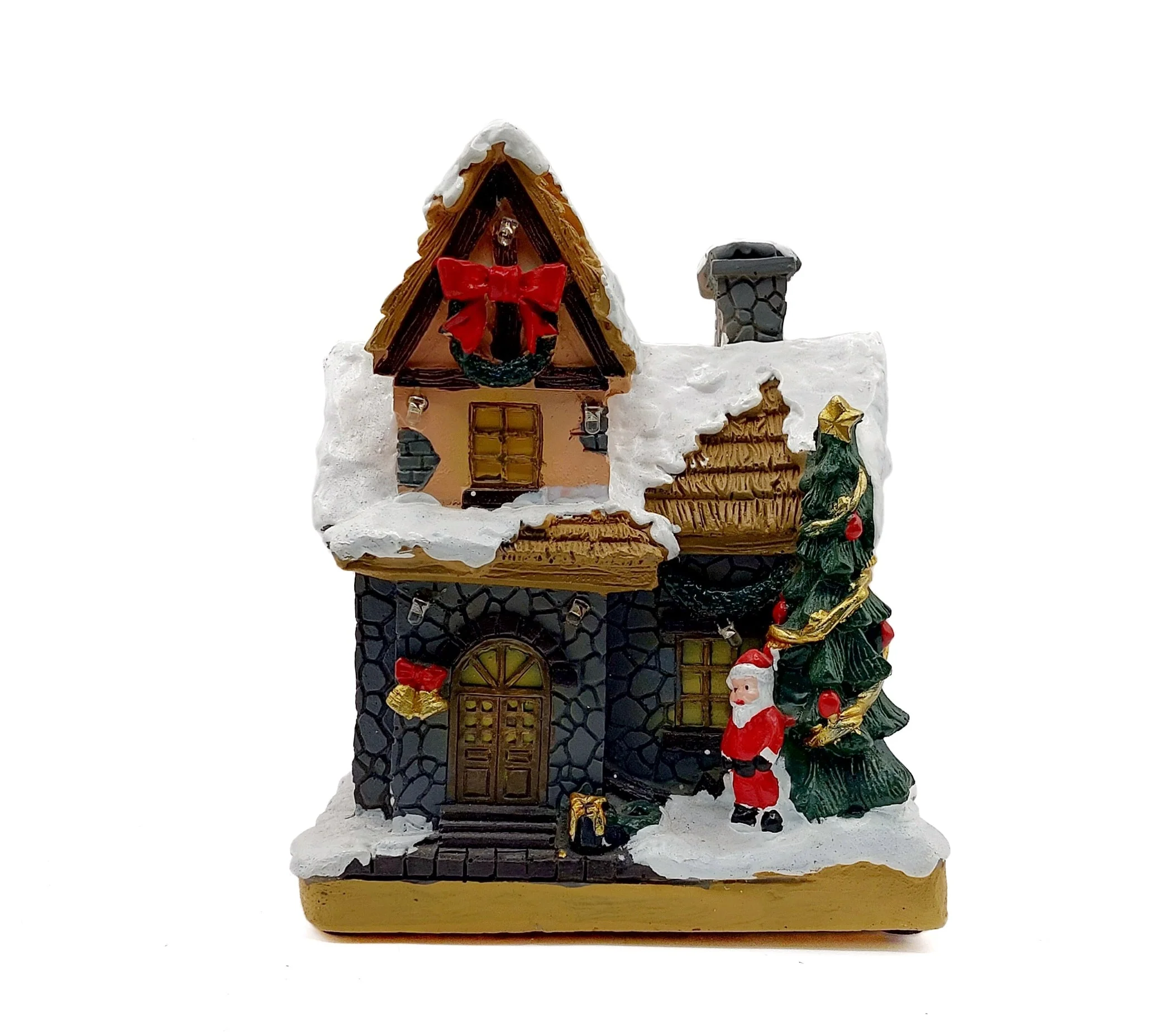 Festive Cottage with Santa Claus. Christmas Village Wizardi F07-N1-11-601 - Image 2