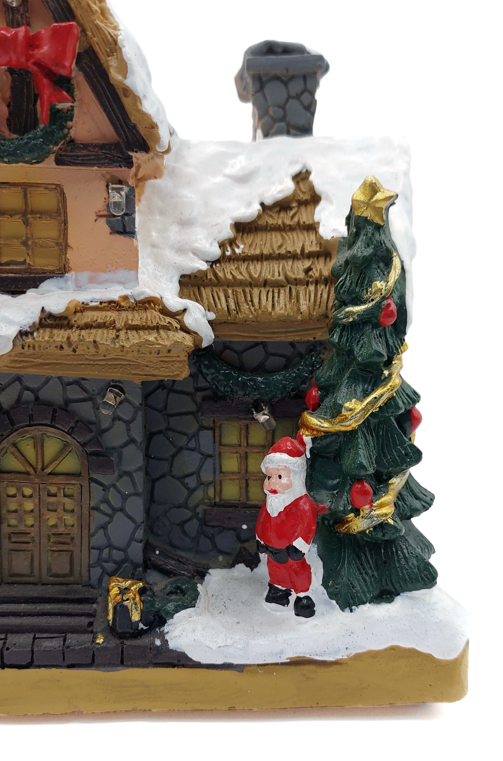 Festive Cottage with Santa Claus. Christmas Village Wizardi F07-N1-11-601 - Image 4