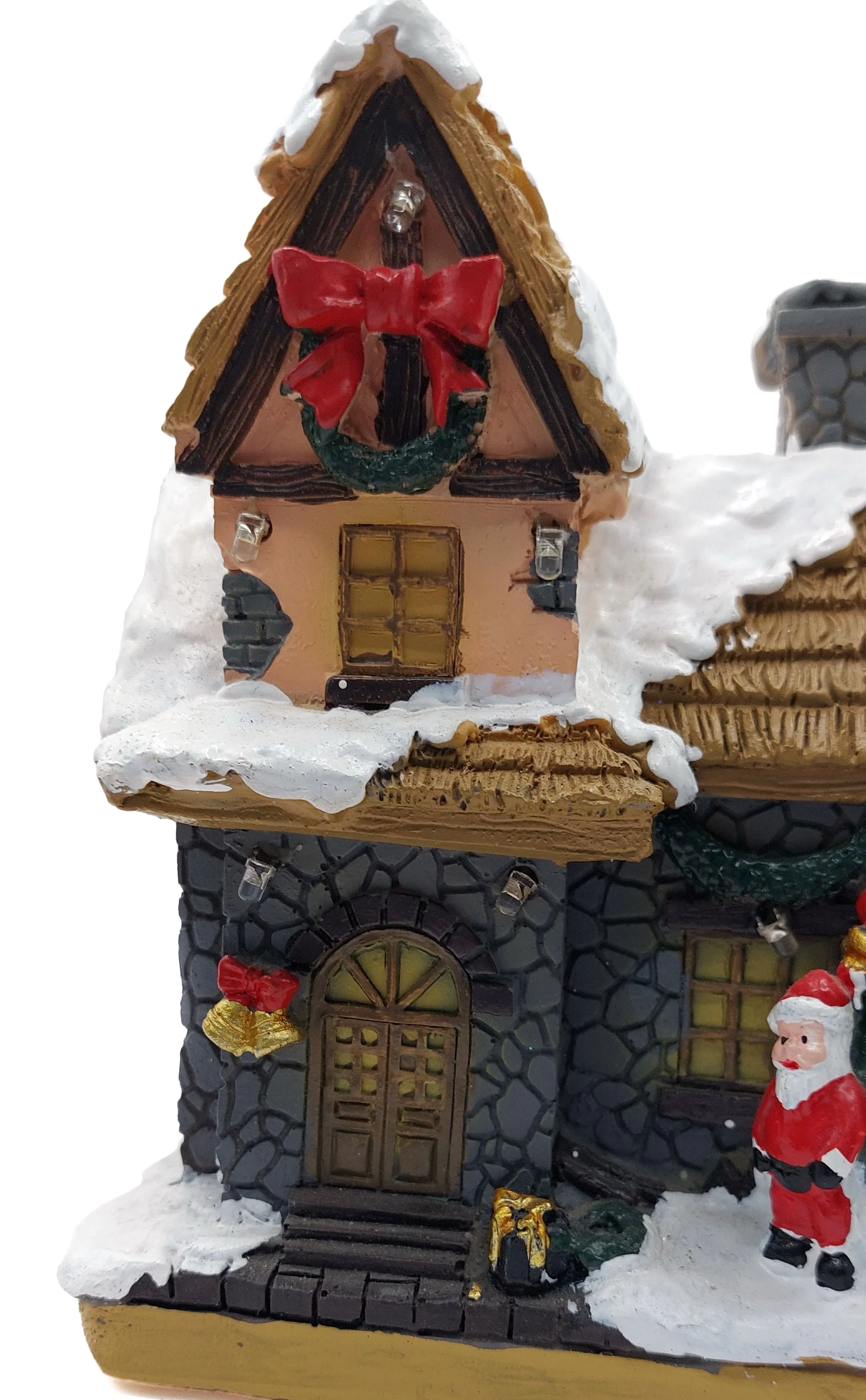 Festive Cottage with Santa Claus. Christmas Village Wizardi F07-N1-11-601 - Image 5