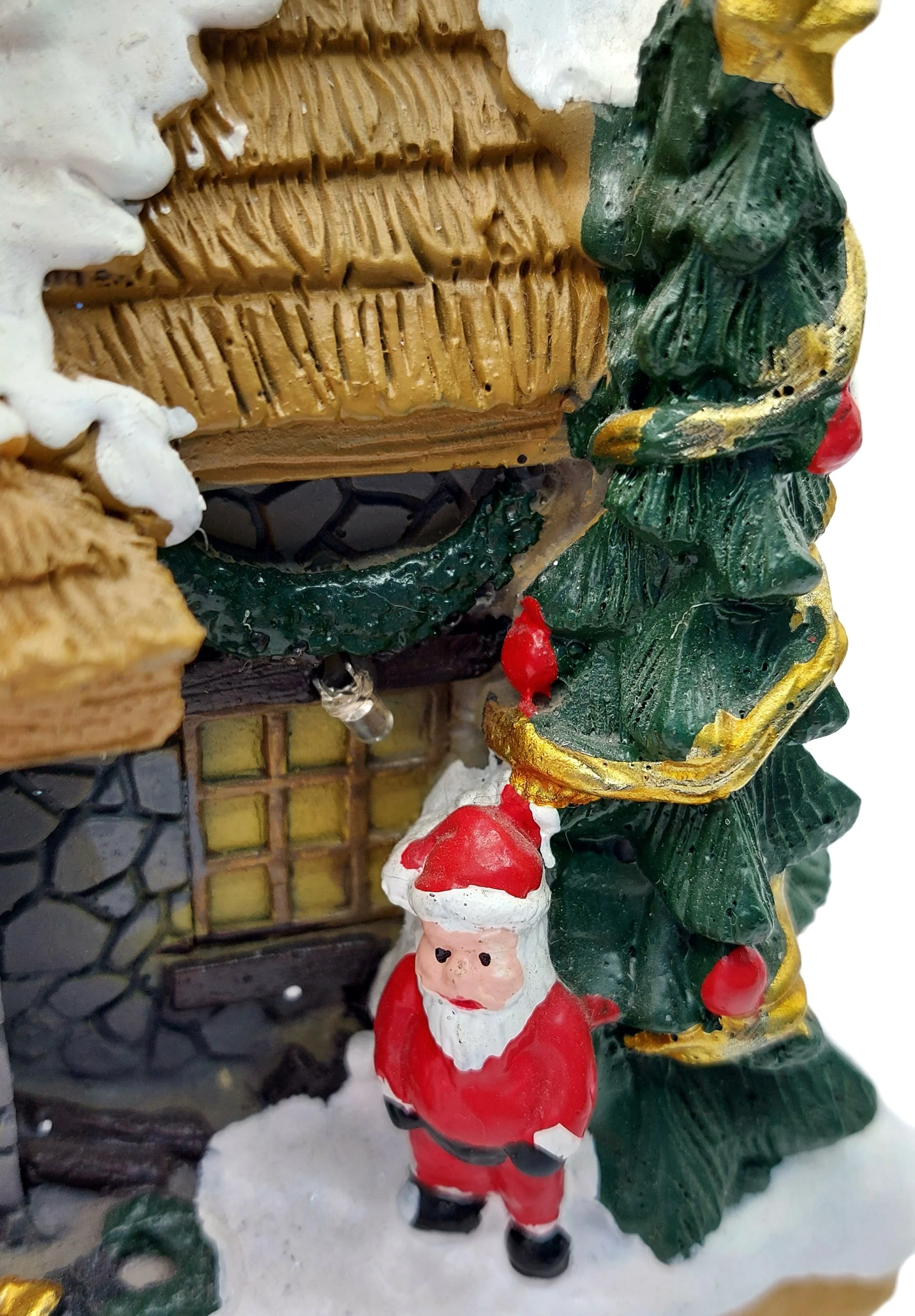 Festive Cottage with Santa Claus. Christmas Village Wizardi F07-N1-11-601 - Image 6