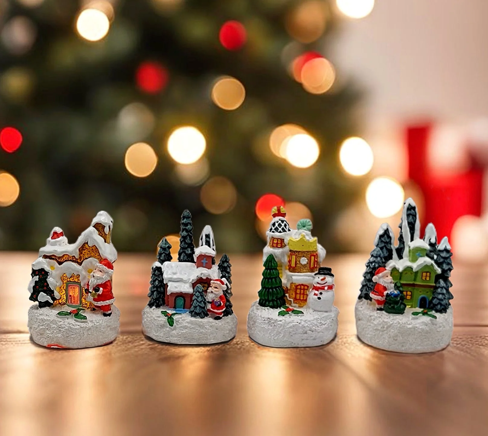 Festive House with Santa. Christmas Village Wizardi F07-N1-3-Y26C - Image 4