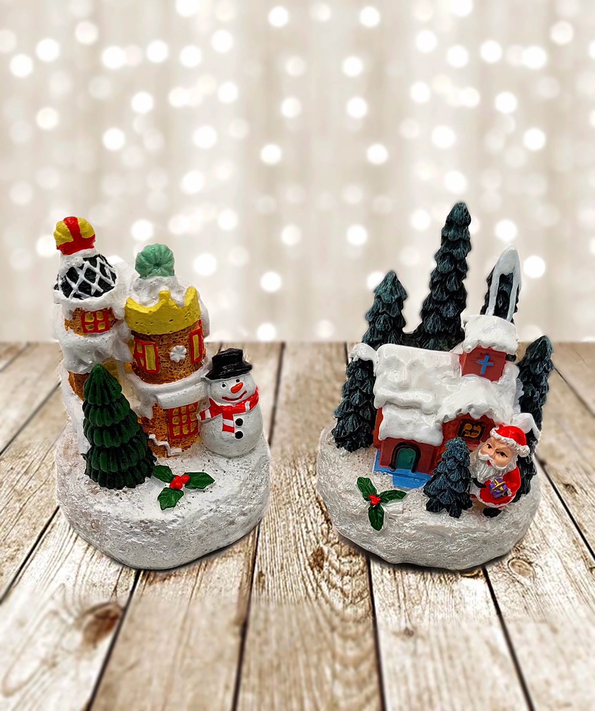 Festive House with Santa. Christmas Village Wizardi F07-N1-3-Y26D - Image 3