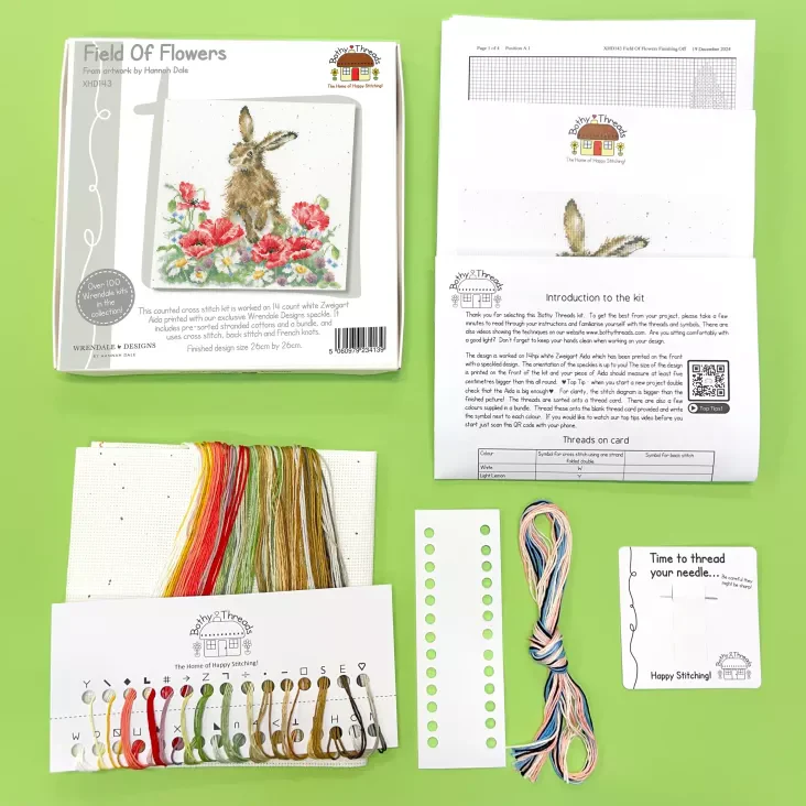 Field Of Flowers XHD143 Counted Cross Stitch Kit - Image 3