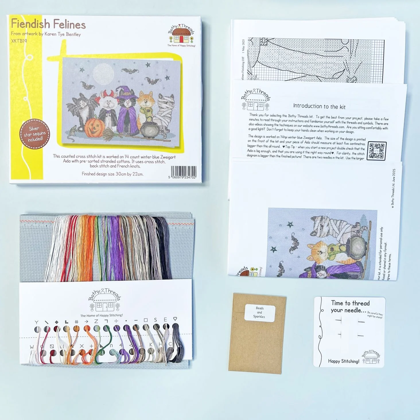 Fiendish Felines XKTB19 Counted Cross Stitch Kit - Image 3
