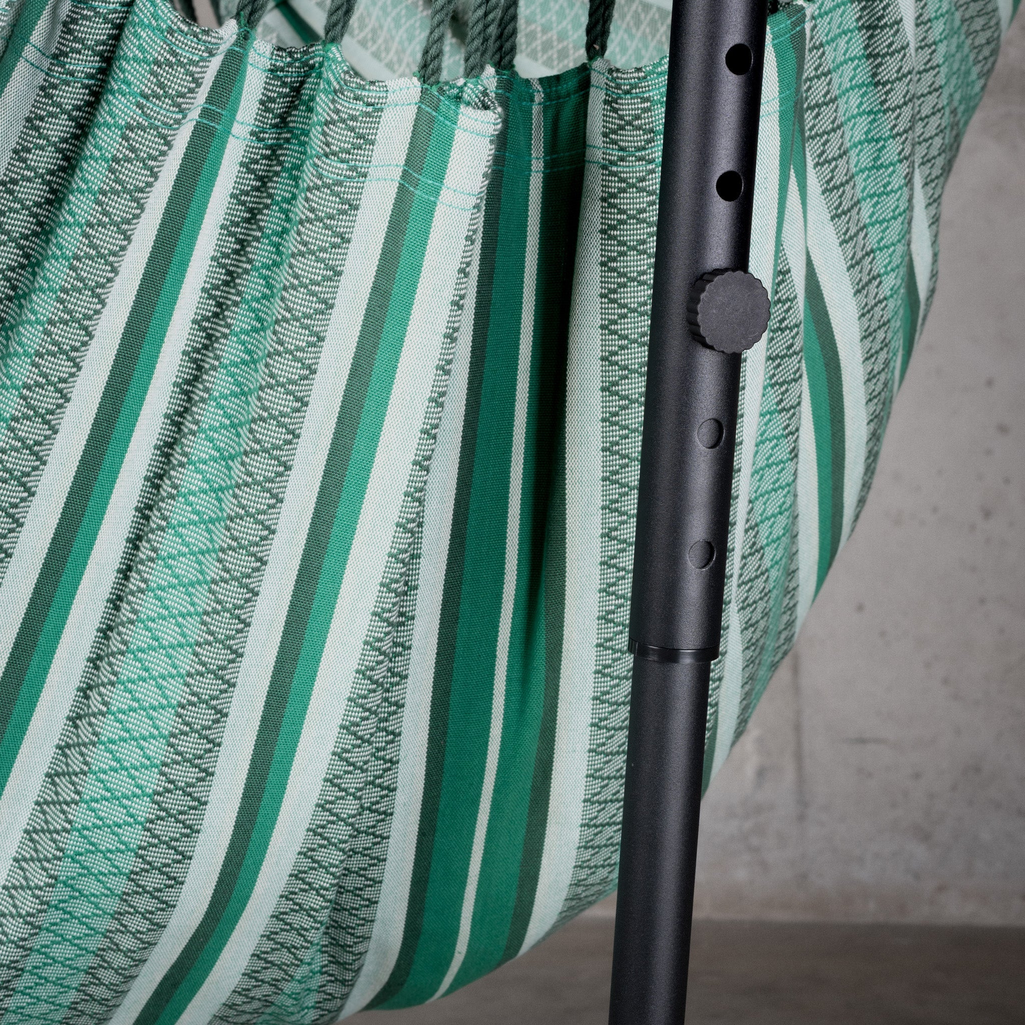 Fiji Organic Agave – Organic Cotton Comfort Size Hammock Chair with Galvanized Steel Stand - Image 3