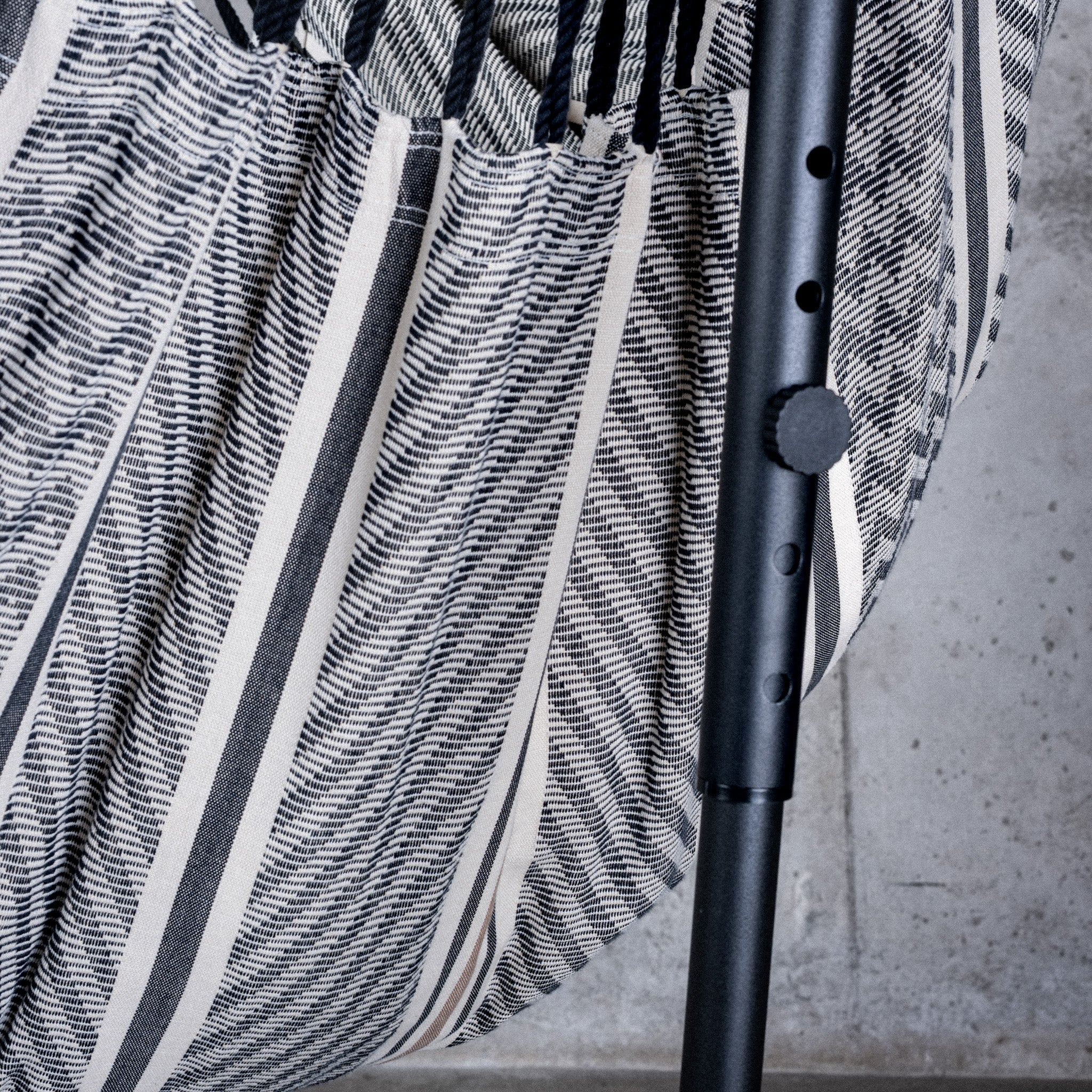 Fiji Organic Zebra – Organic Cotton Comfort Size Hammock Chair with Galvanized Steel Stand - Image 3