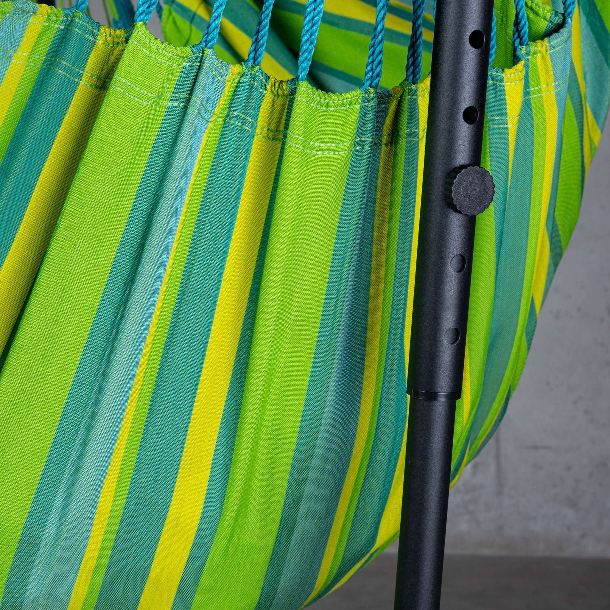 Fiji Outdoor Lime – Weather-Resistant Comfort Size Hammock Chair with Galvanized Steel Stand - Image 3