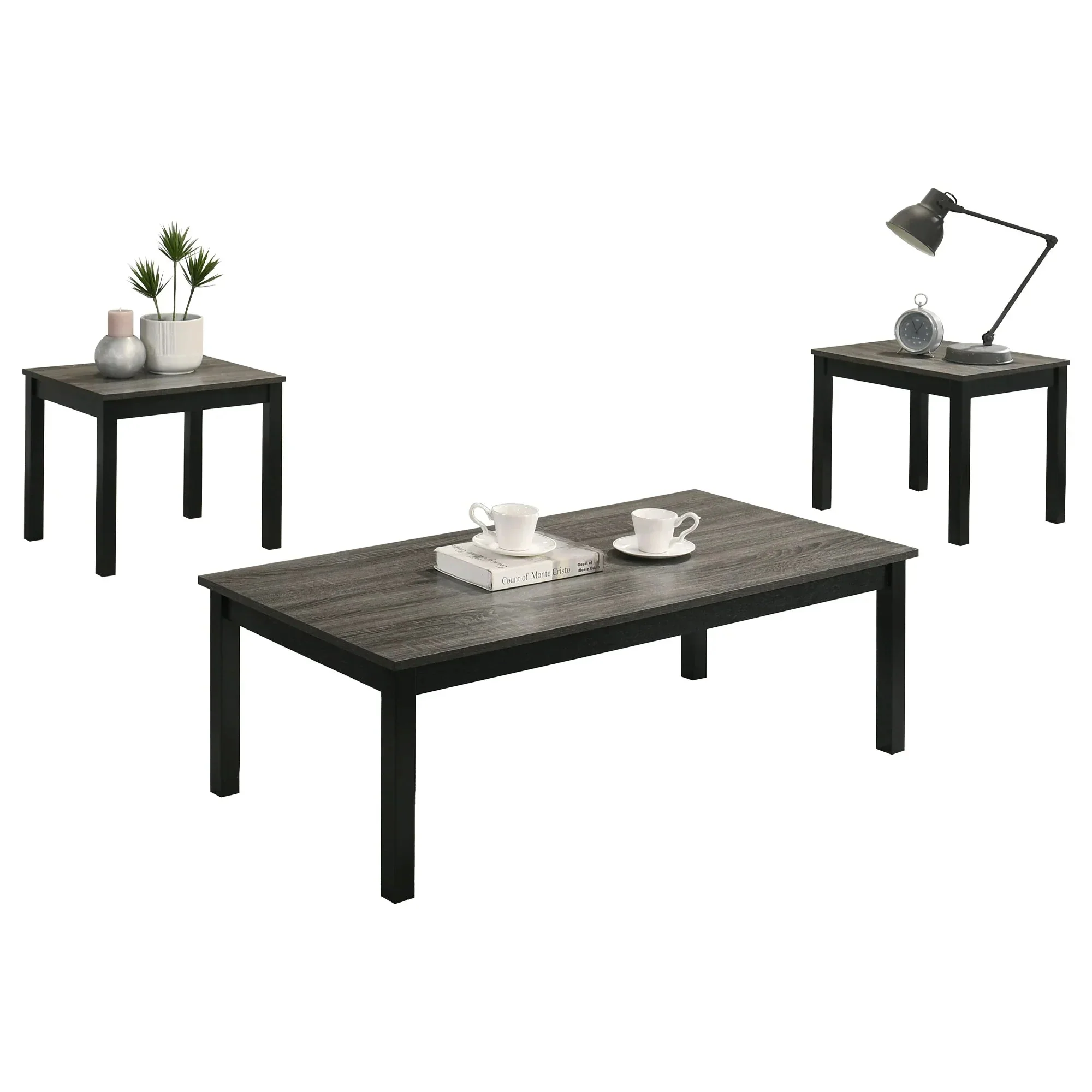Findlay 3-Piece 47.5 in. Rectangle Faux Marble Top Coffee Table Set with Solid Wood Legs - Image 20