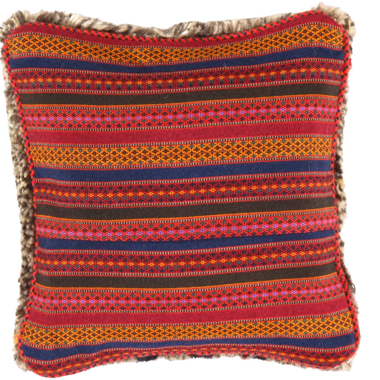 Fine Hand knotted Gabbeh pillow 14"X 14" - Image 2
