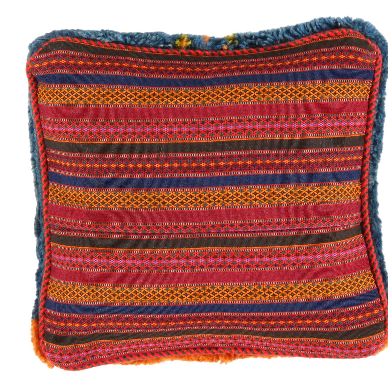Fine Hand knotted Gabbeh pillow 15"X 16" - Image 2