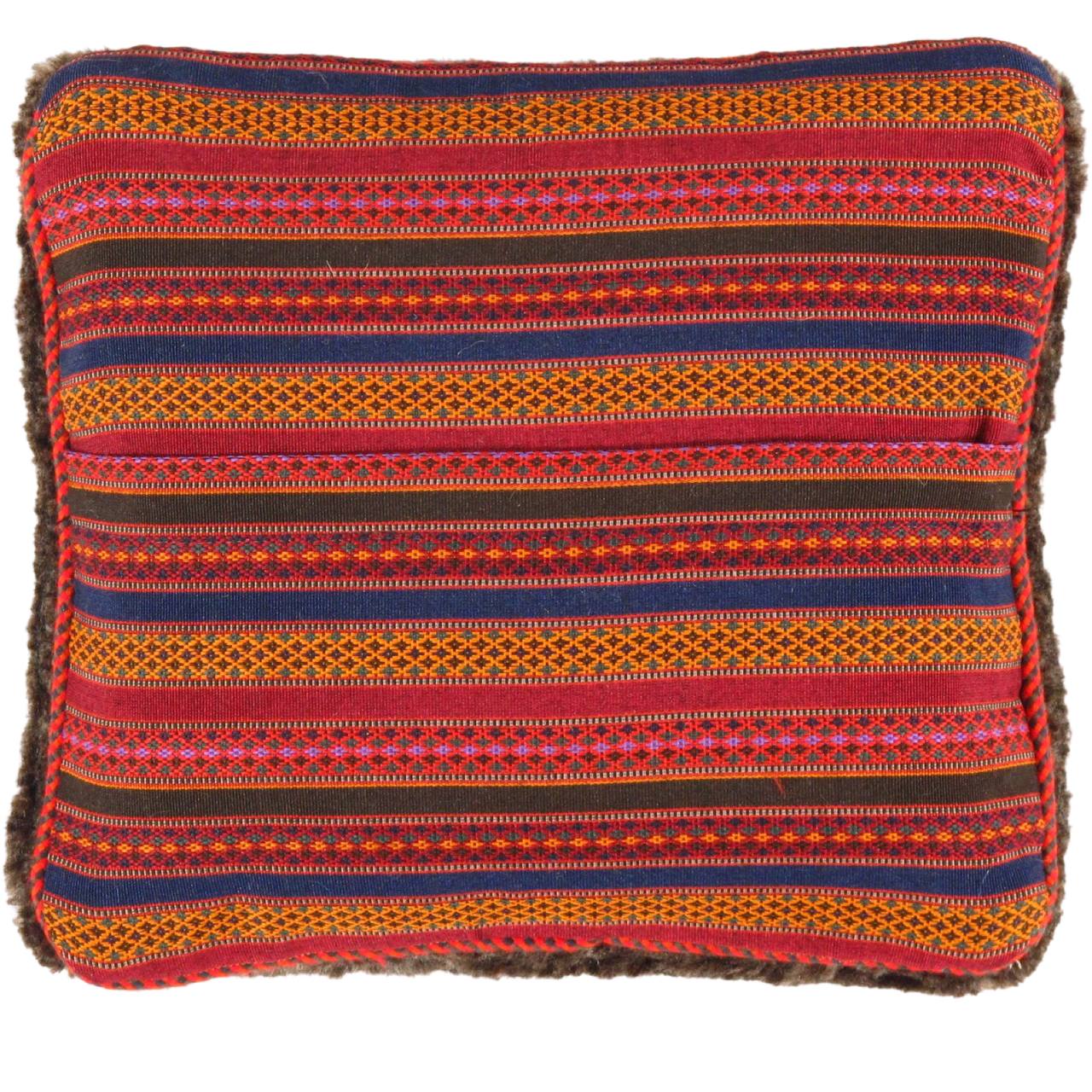 Fine Hand knotted Gabbeh pillow 15"X 16" - Image 2