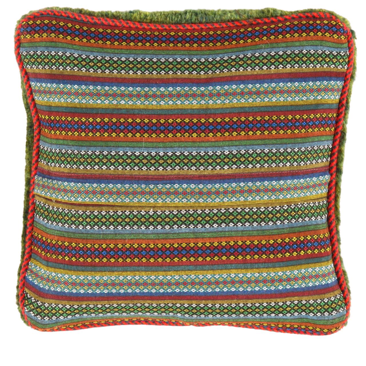 Fine Hand knotted Gabbeh pillow 16"X 16" - Image 2