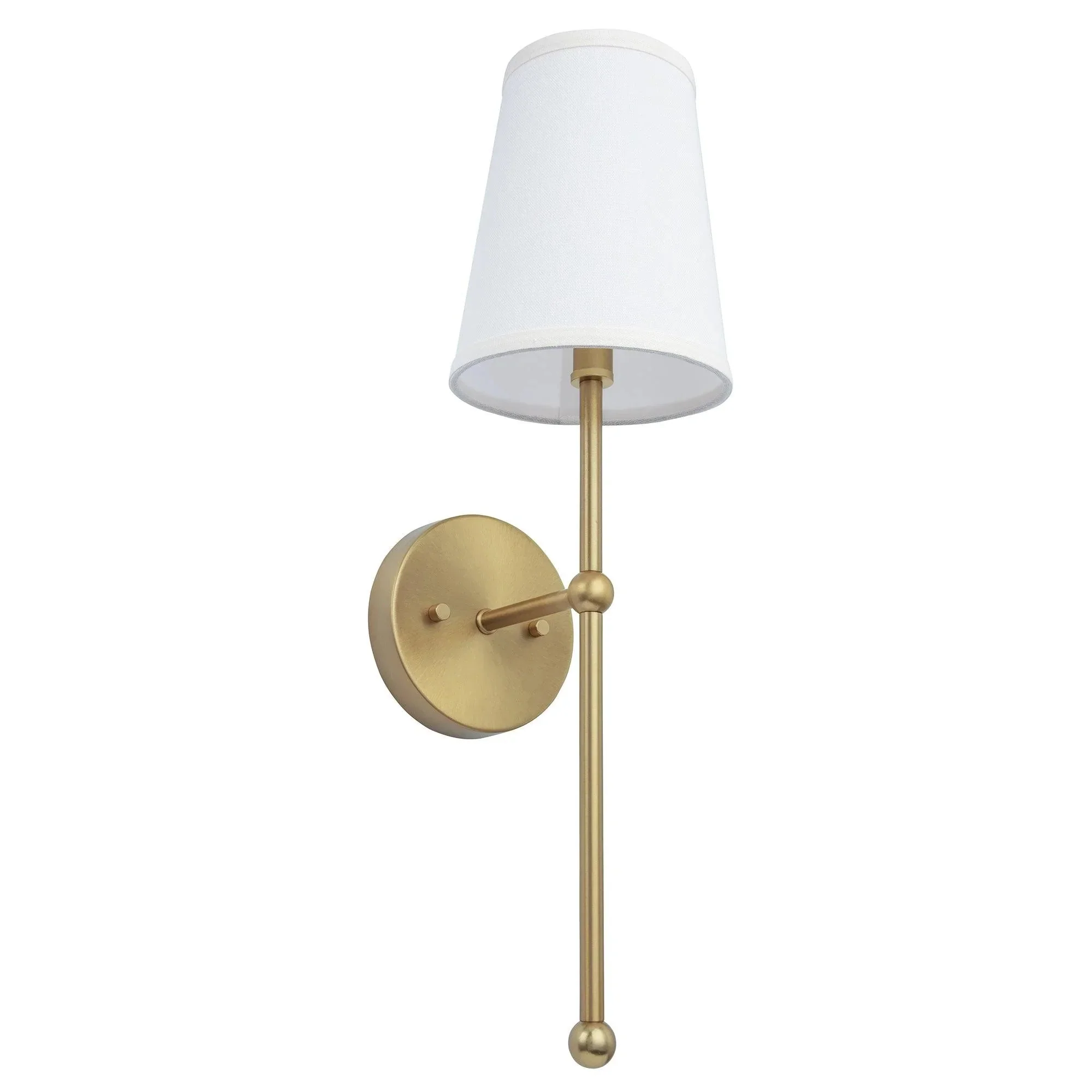 Finley 1-Light Satin Gold Dimmable Bathroom Wall Sconce - Image 5