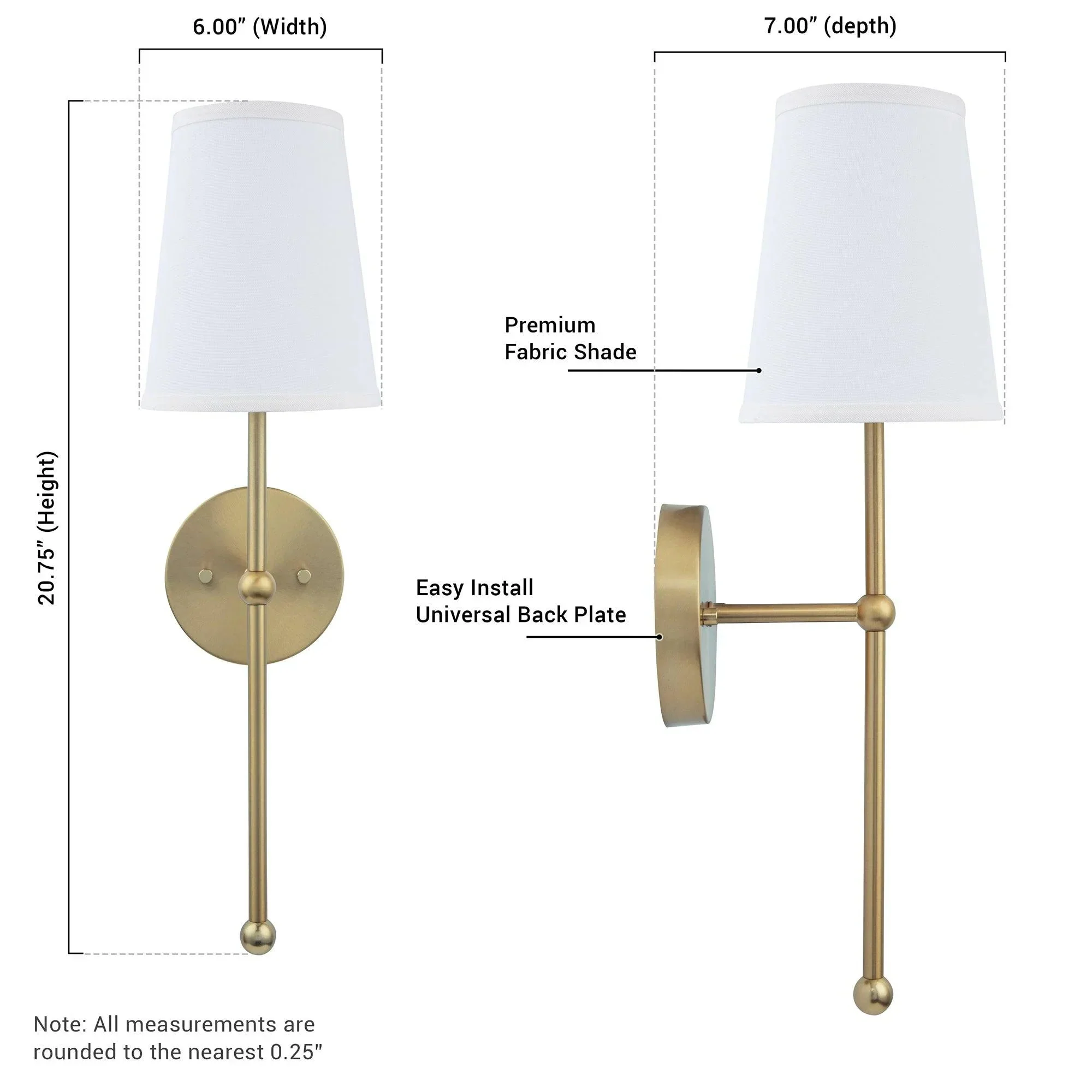 Finley 1-Light Satin Gold Dimmable Bathroom Wall Sconce - Image 8