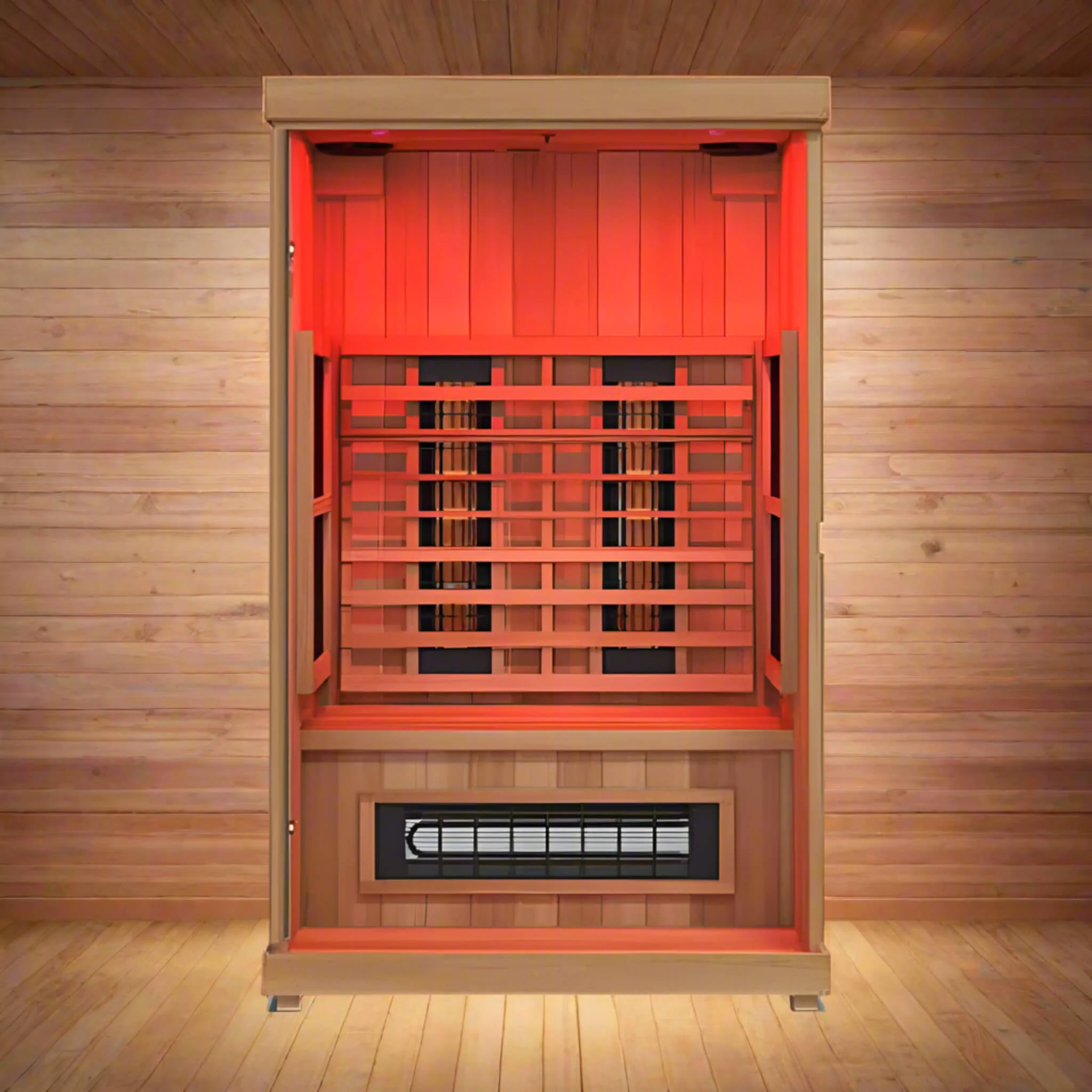 Finnmark FD-2 Full-Spectrum 2-Person Home Infrared Sauna With Built-In LCD Touchscreen Controller [FD-KN002] (SAK94731) - Image 12
