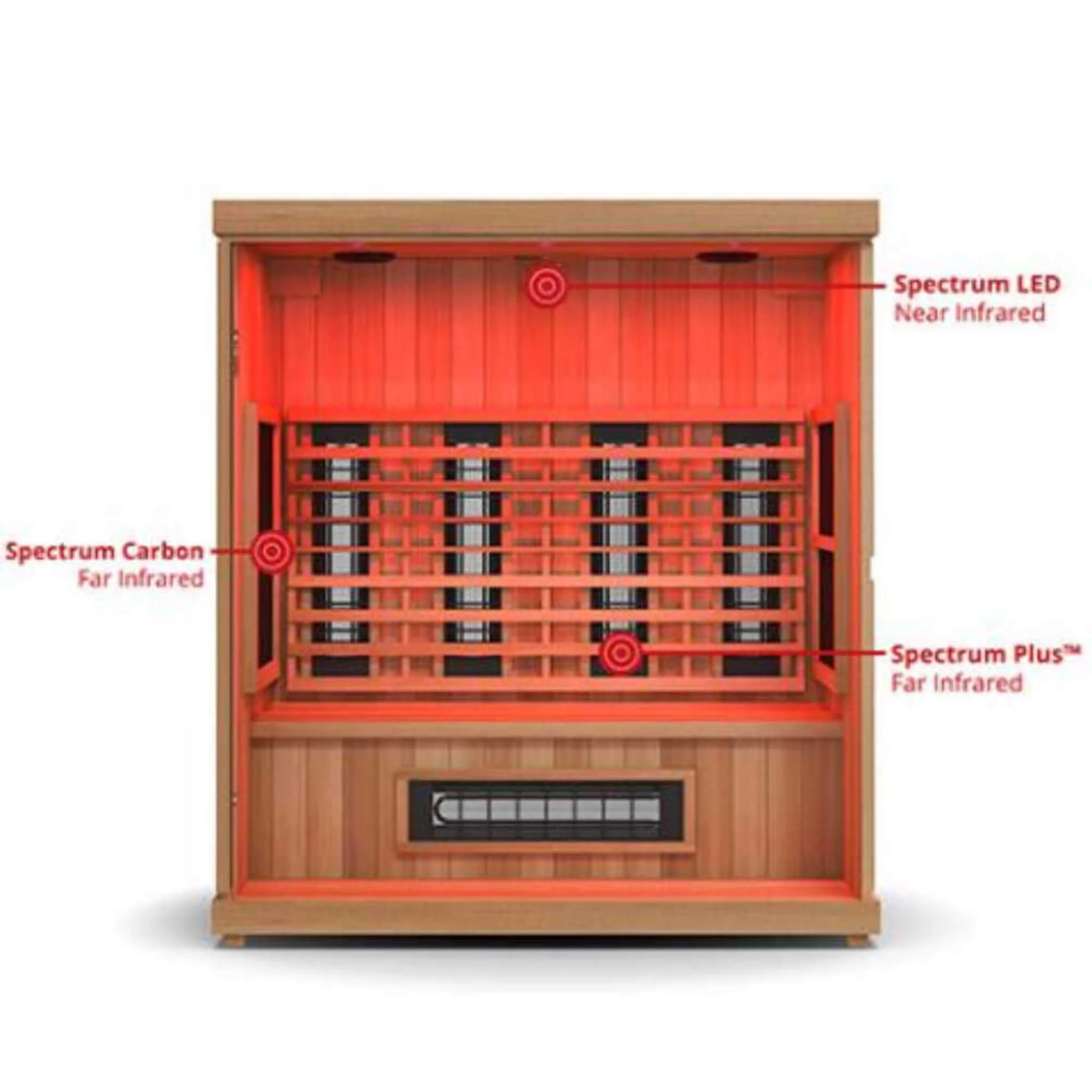 Finnmark FD-3 Full Spectrum 4-Person Capacity Home Infrared Sauna With Adjustable Sauna Feet [FD-KN003] (SAK52689) - Image 4