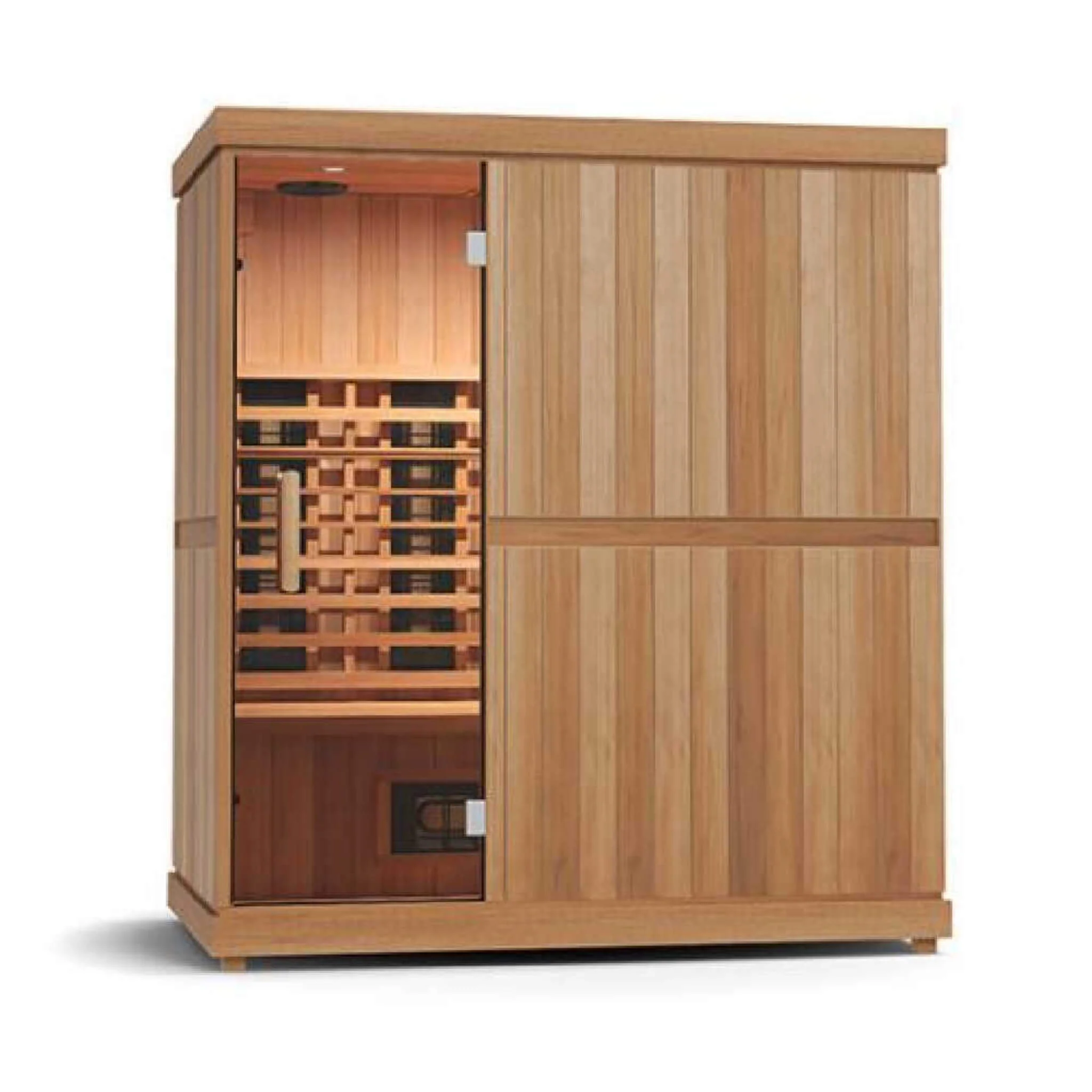 Finnmark FD-3 Full Spectrum 4-Person Capacity Home Infrared Sauna With Adjustable Sauna Feet [FD-KN003] (SAK52689) - Image 8