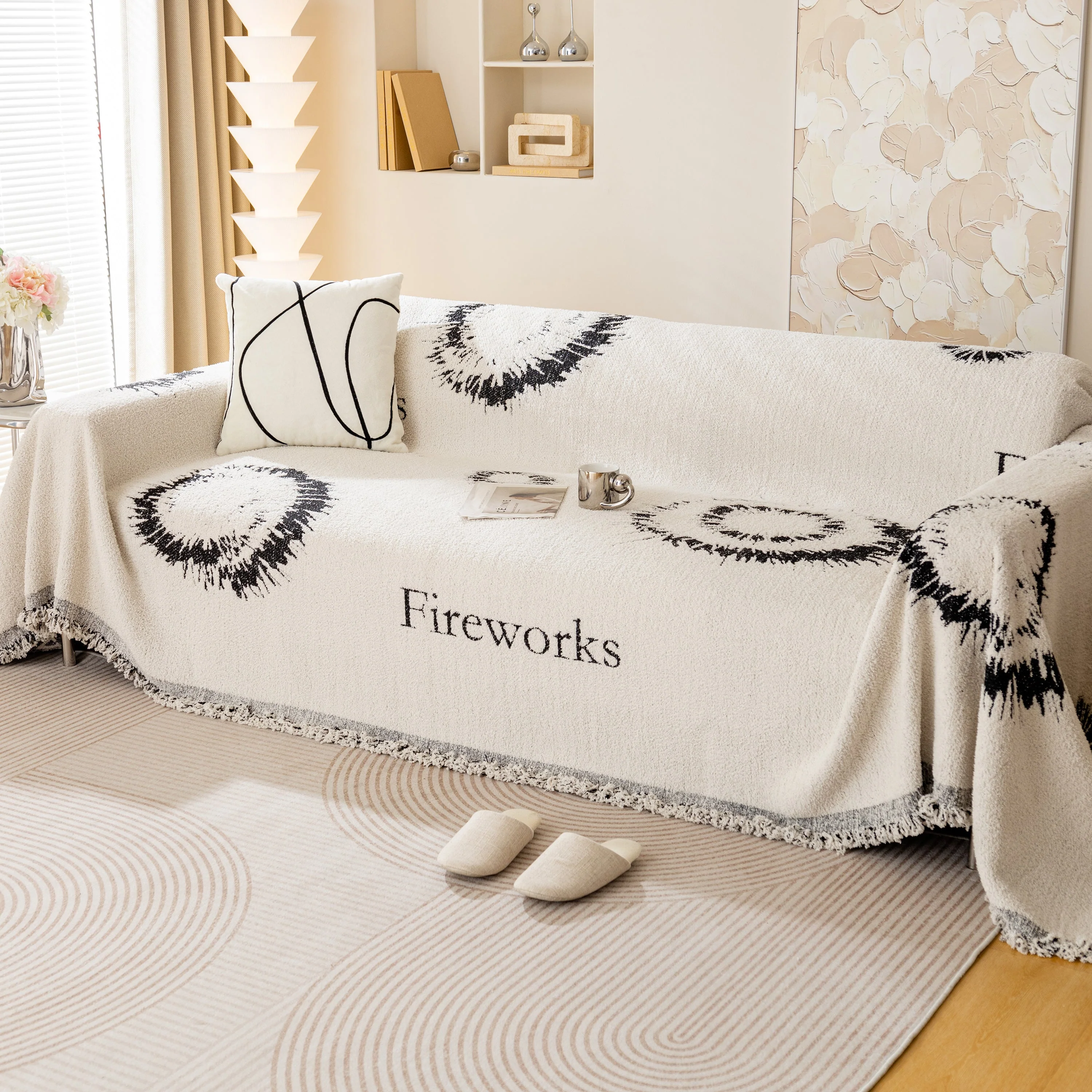 Fireworks Reversible Couch Cover Blankets Furniture Covers Washable Sectional Couch Covers - Image 11