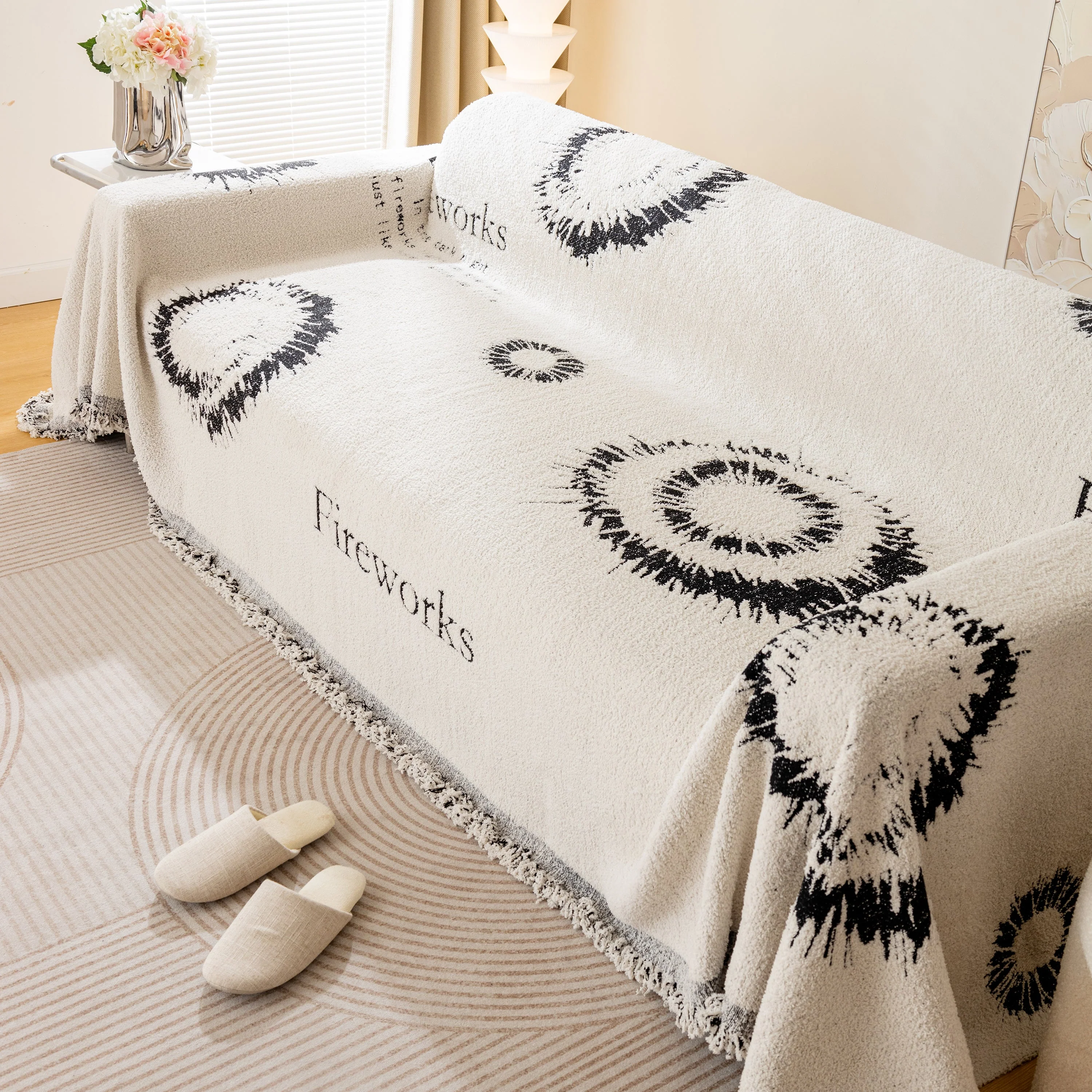 Fireworks Reversible Couch Cover Blankets Furniture Covers Washable Sectional Couch Covers - Image 12