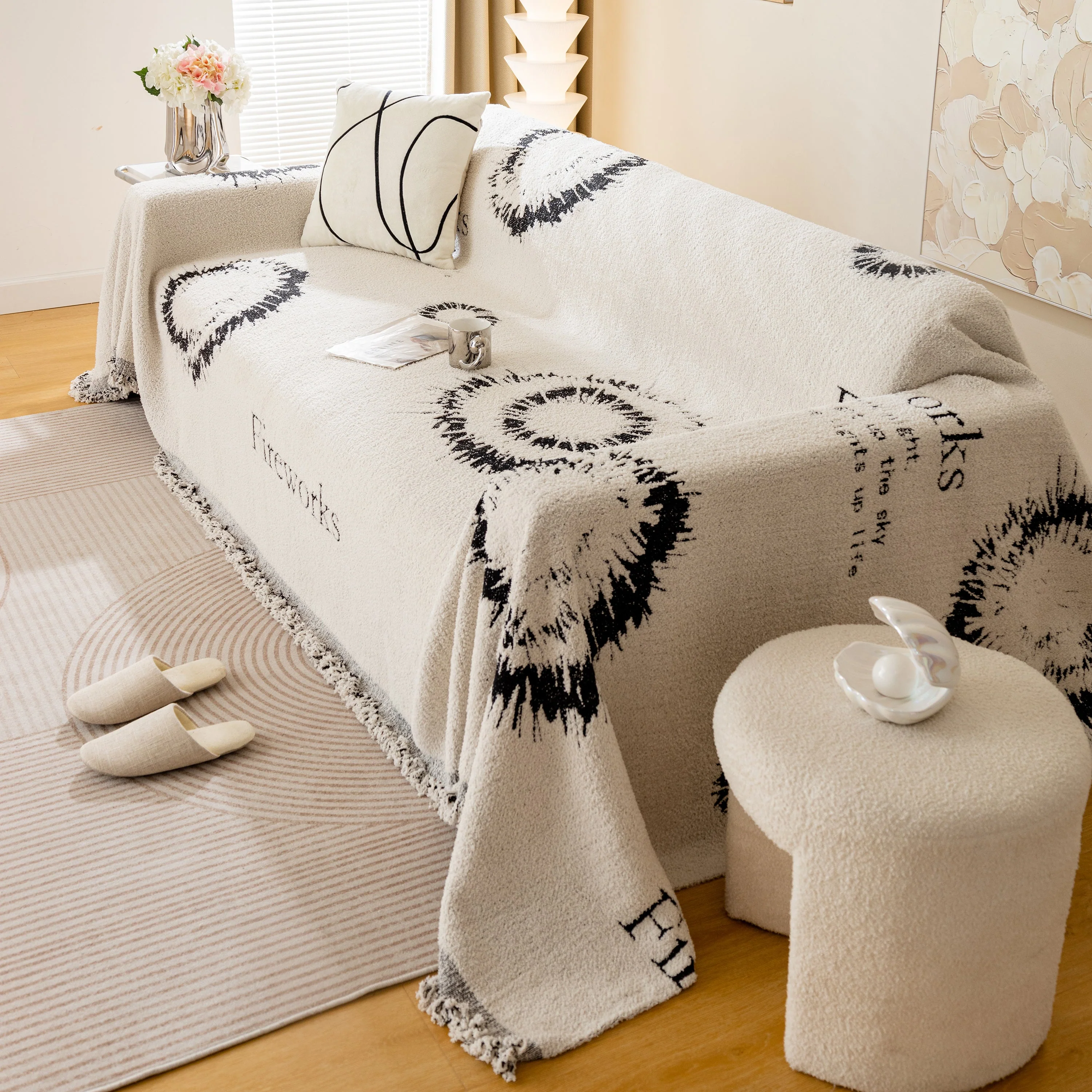 Fireworks Reversible Couch Cover Blankets Furniture Covers Washable Sectional Couch Covers - Image 24