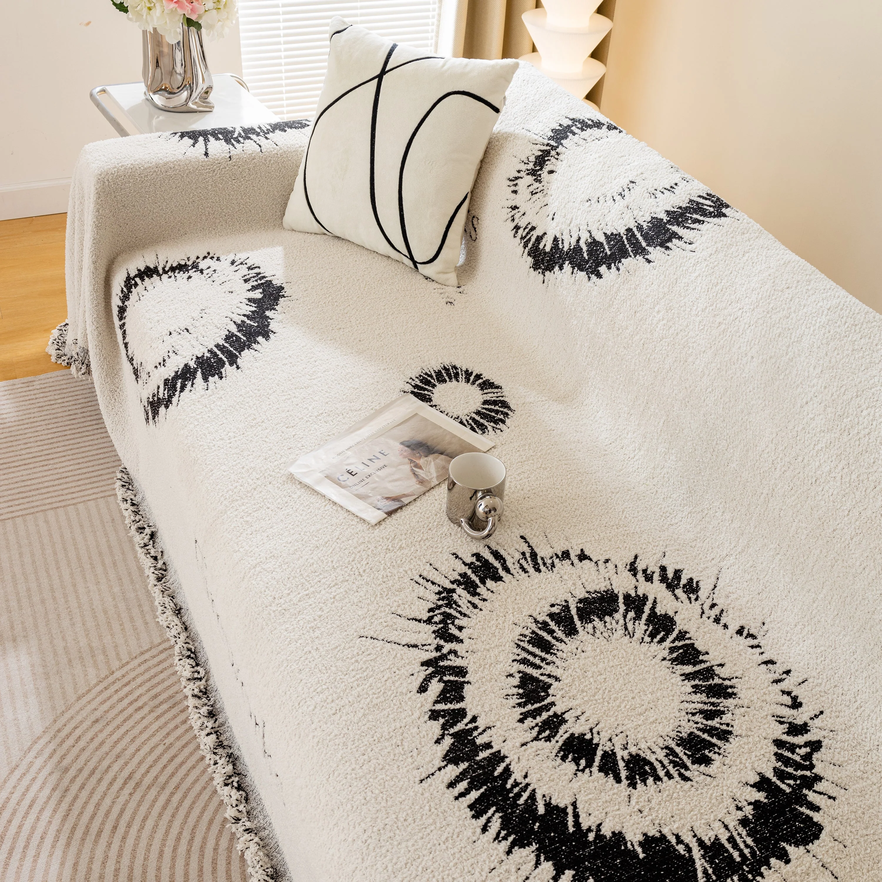 Fireworks Reversible Couch Cover Blankets Furniture Covers Washable Sectional Couch Covers - Image 26