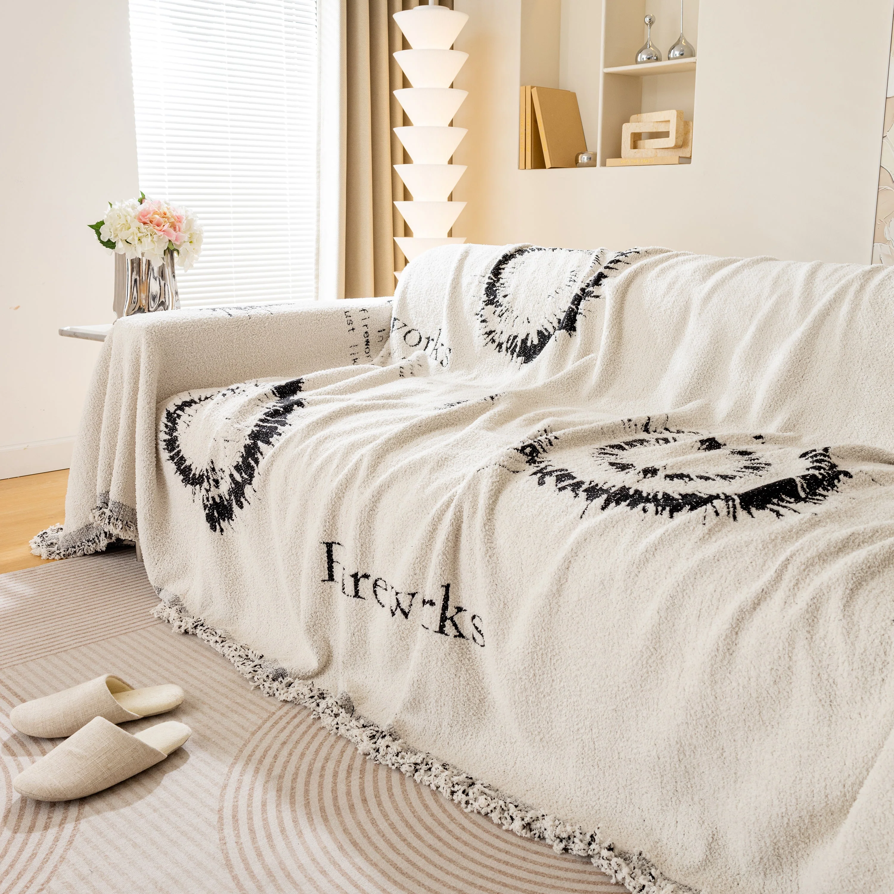 Fireworks Reversible Couch Cover Blankets Furniture Covers Washable Sectional Couch Covers - Image 33