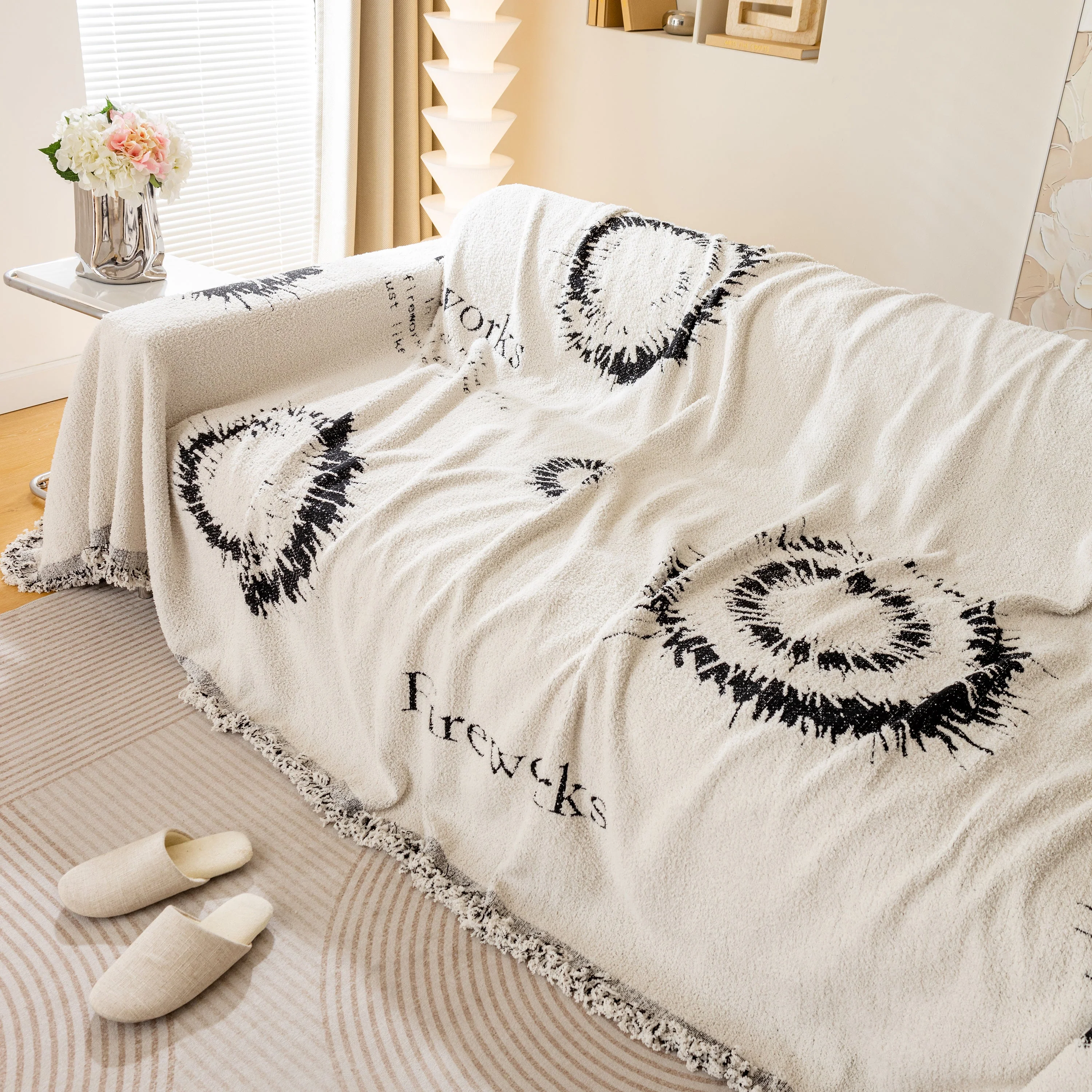 Fireworks Reversible Couch Cover Blankets Furniture Covers Washable Sectional Couch Covers - Image 34