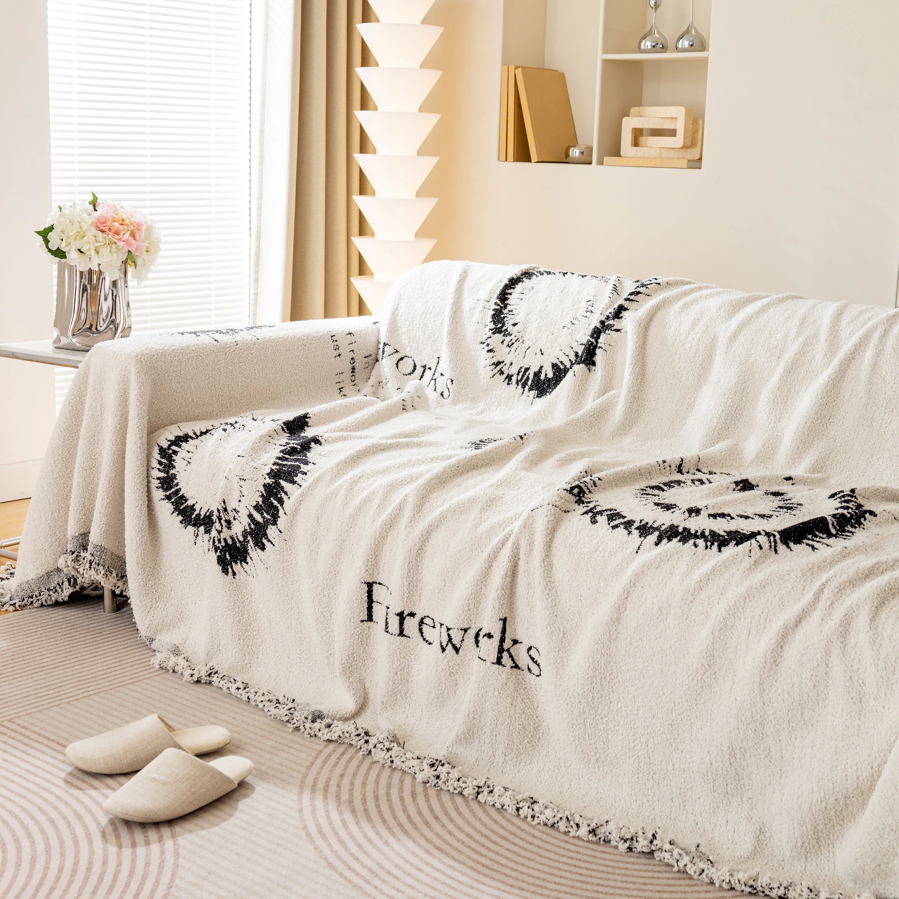 Fireworks Reversible Couch Cover Blankets Furniture Covers Washable Sectional Couch Covers - Image 35
