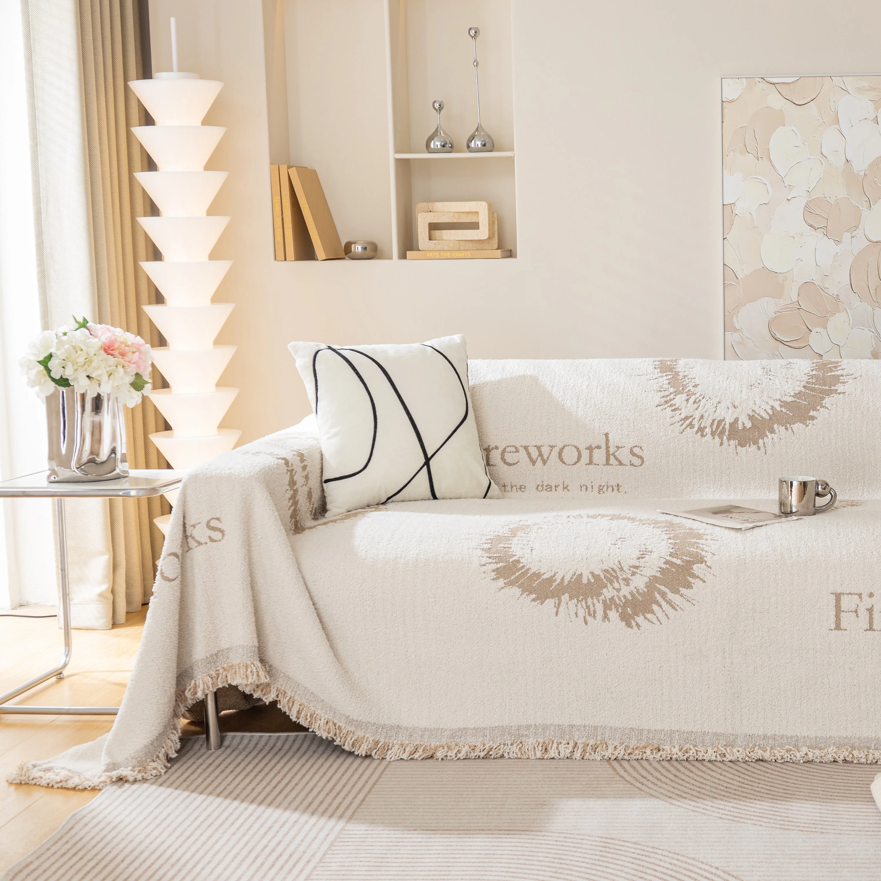 Fireworks Reversible Couch Cover Blankets Furniture Covers Washable Sectional Couch Covers - Image 37