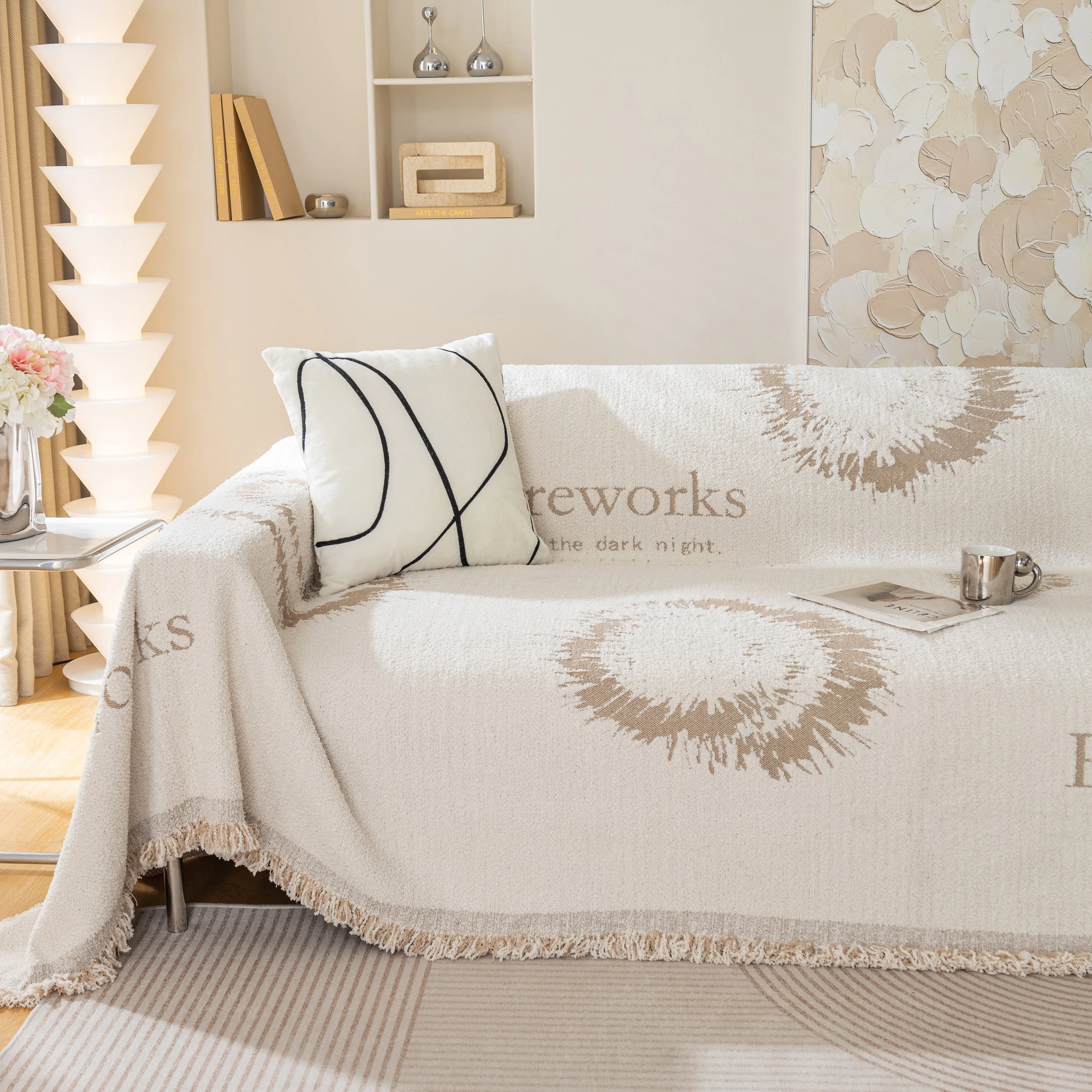 Fireworks Reversible Couch Cover Blankets Furniture Covers Washable Sectional Couch Covers - Image 38