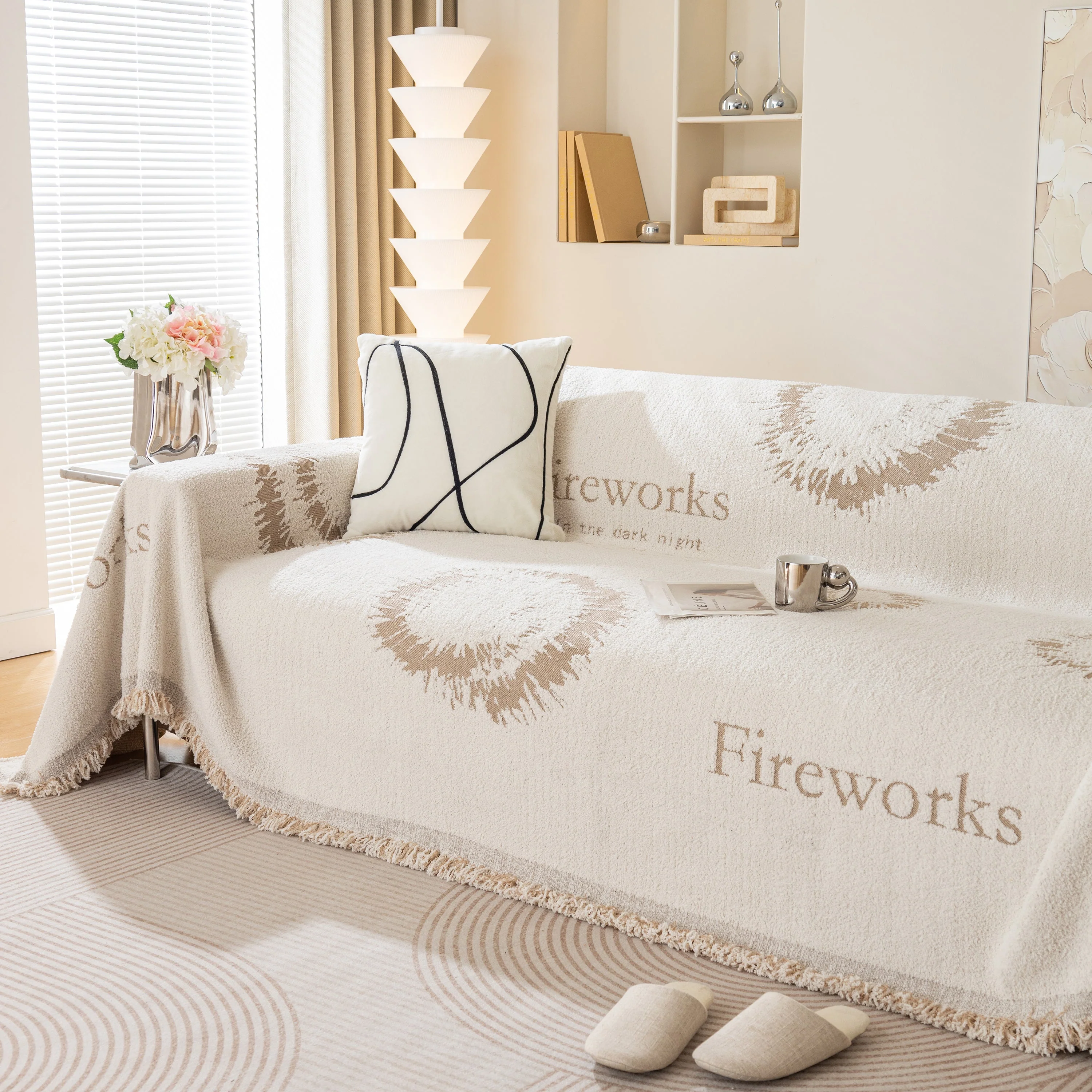 Fireworks Reversible Couch Cover Blankets Furniture Covers Washable Sectional Couch Covers - Image 39