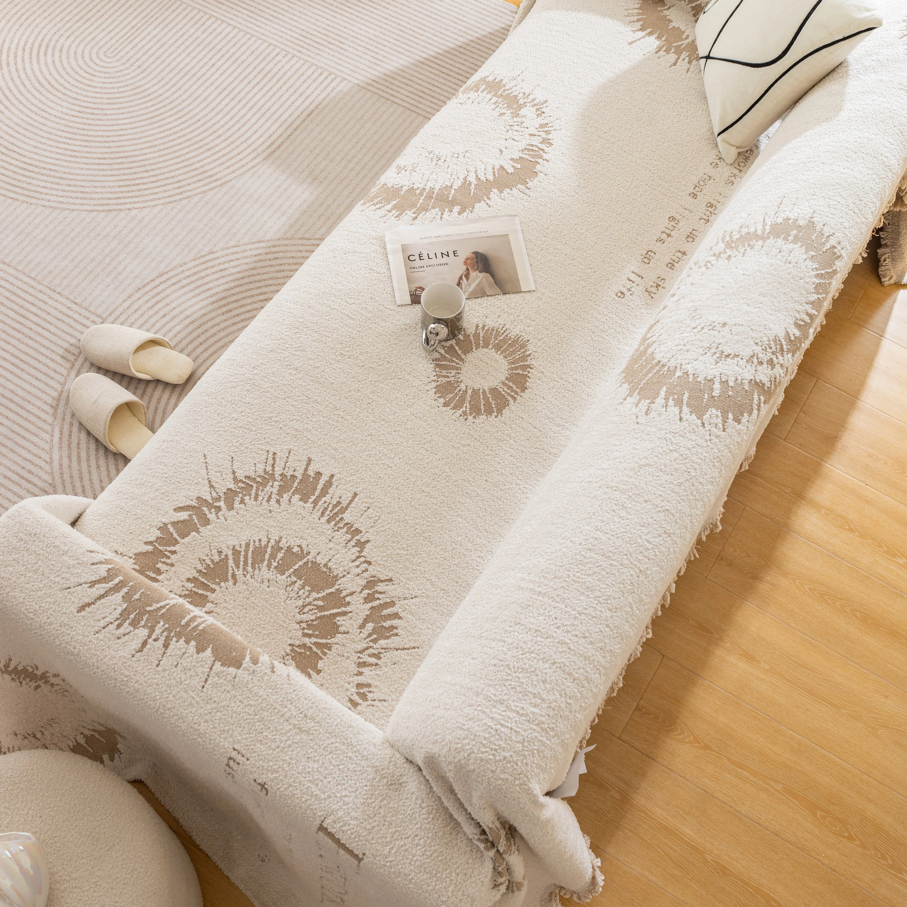 Fireworks Reversible Couch Cover Blankets Furniture Covers Washable Sectional Couch Covers - Image 45