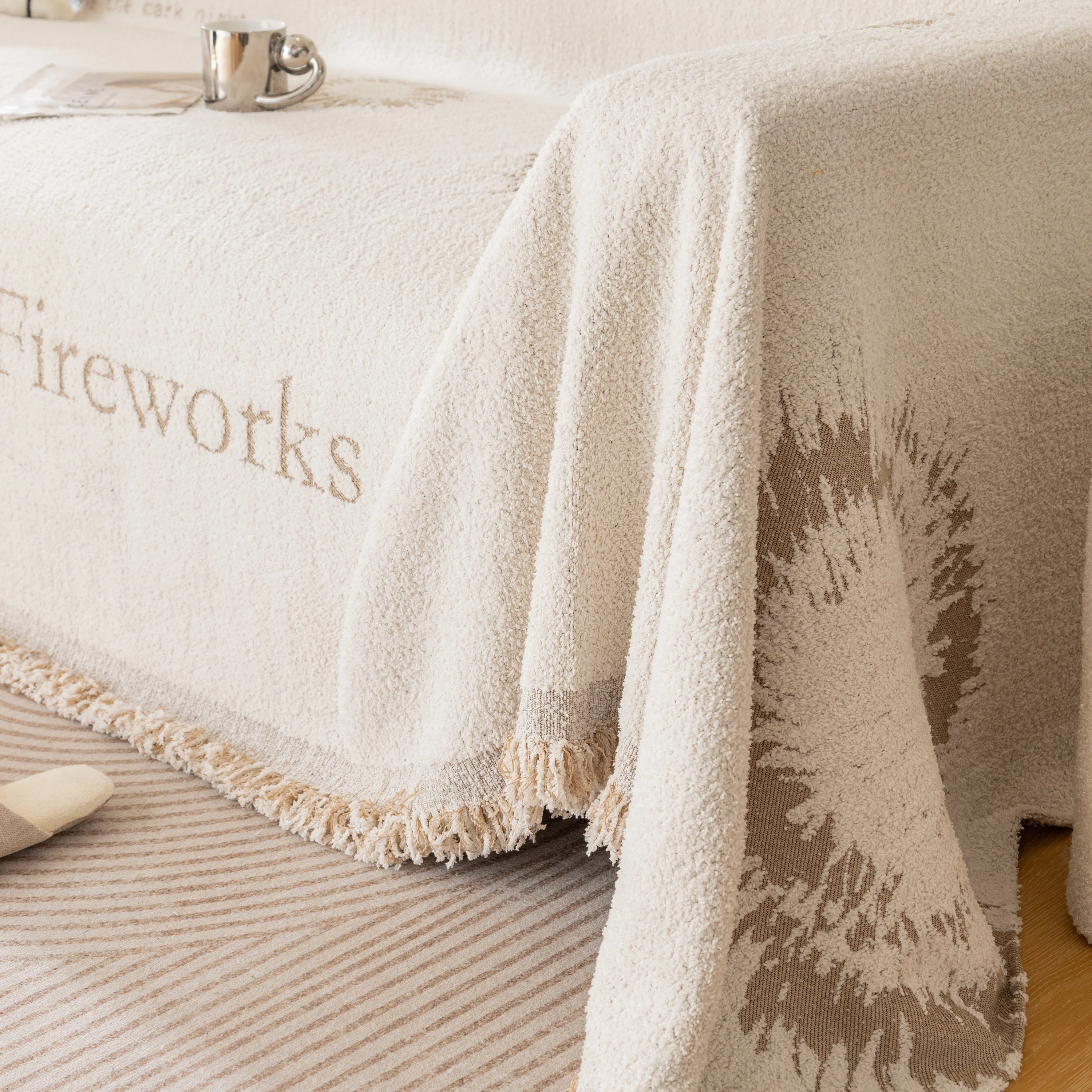 Fireworks Reversible Couch Cover Blankets Furniture Covers Washable Sectional Couch Covers - Image 53