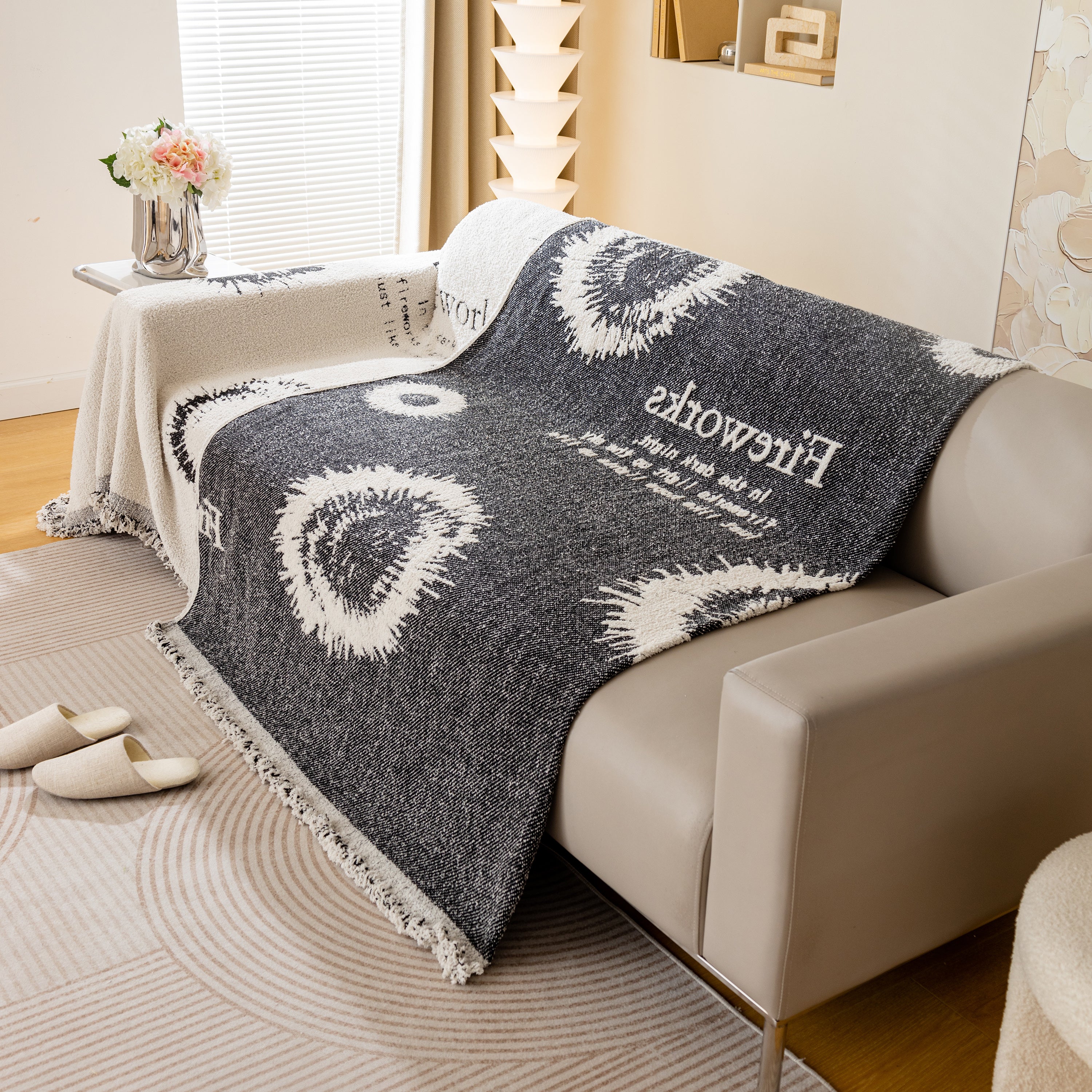 Fireworks Reversible Couch Cover Blankets Furniture Covers Washable Sectional Couch Covers - Image 7